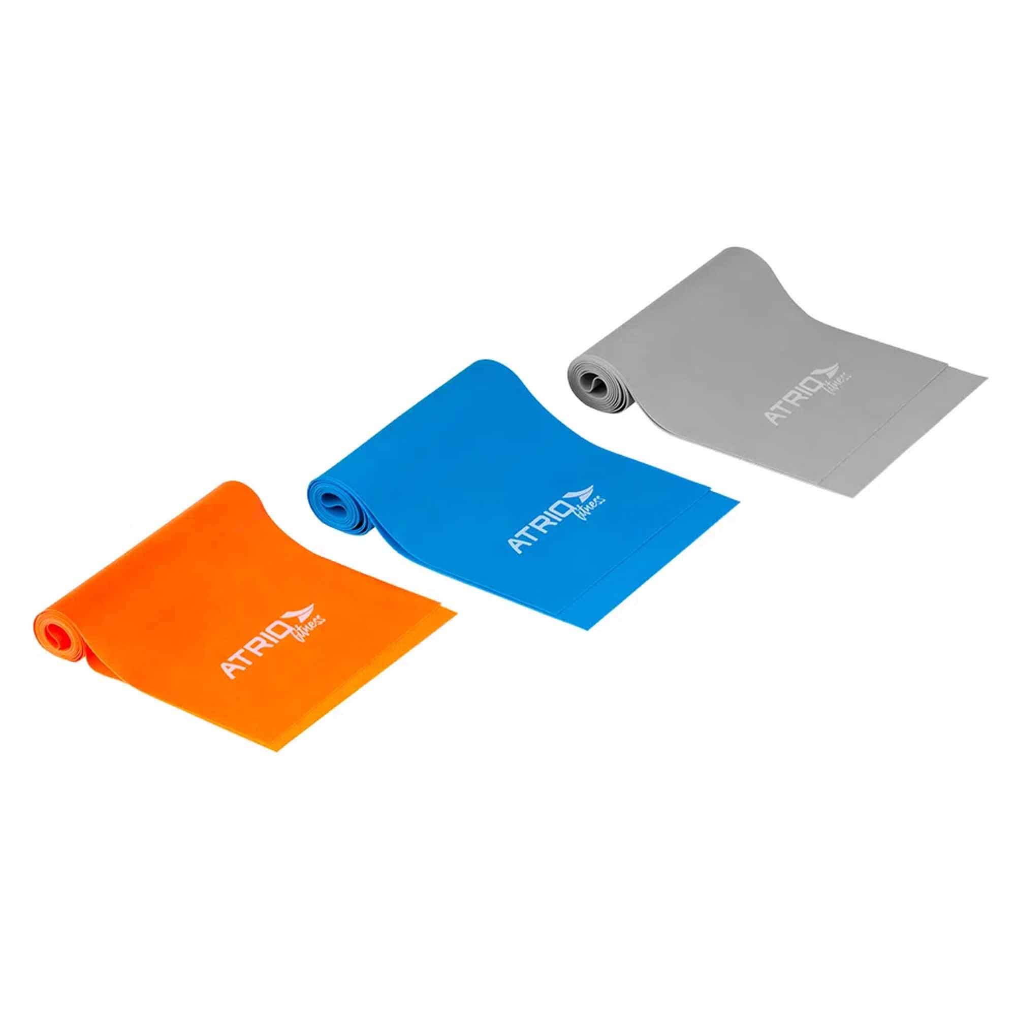 Kit de 3 Faixas Elásticas Resistentes 150X15cm Elástico Academia Ginástica Esporte Atrio - ES399