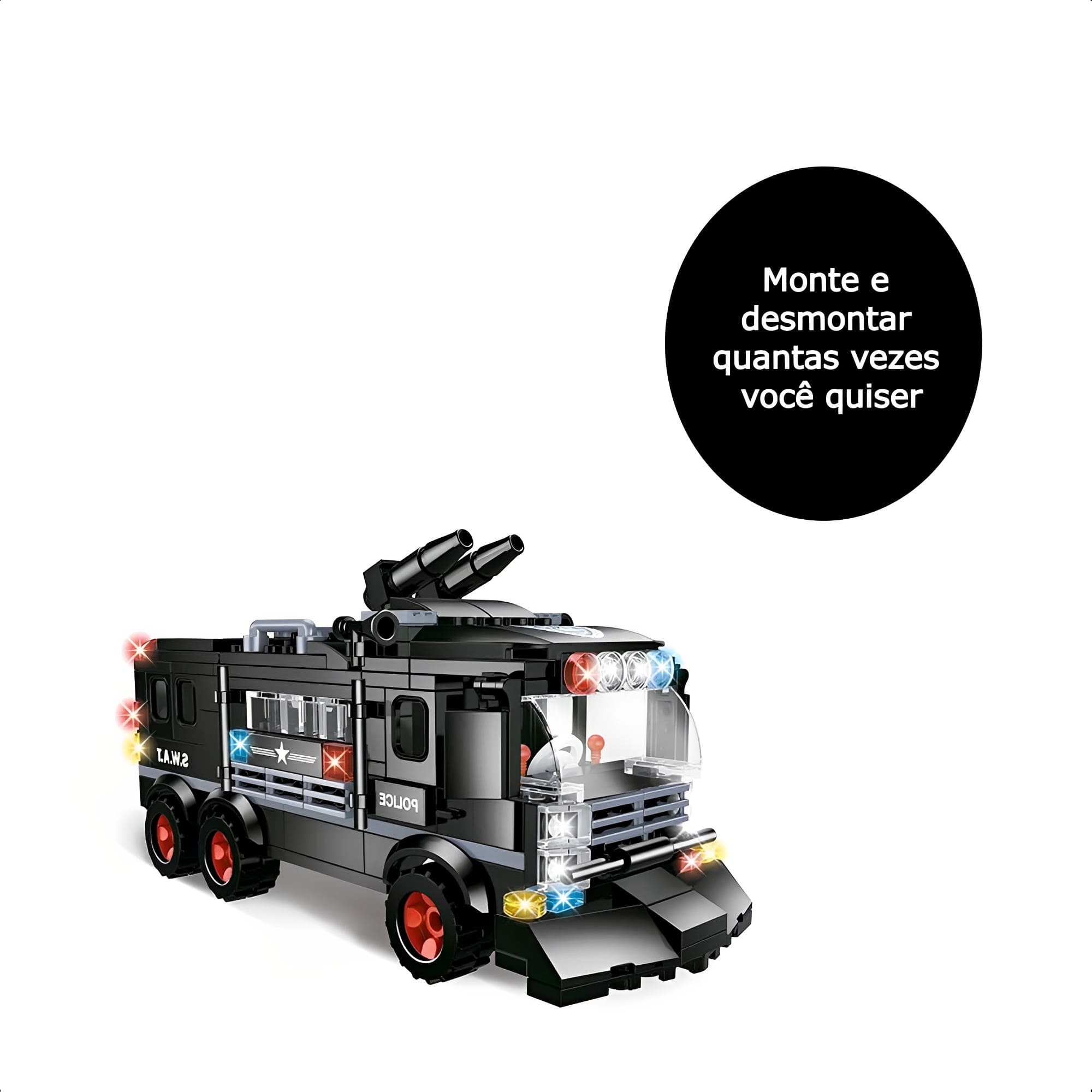 Brinquedo De Montar Infantil +6 Anos Operações Especiais Ônibus 279 Peças Xalingo - 28365