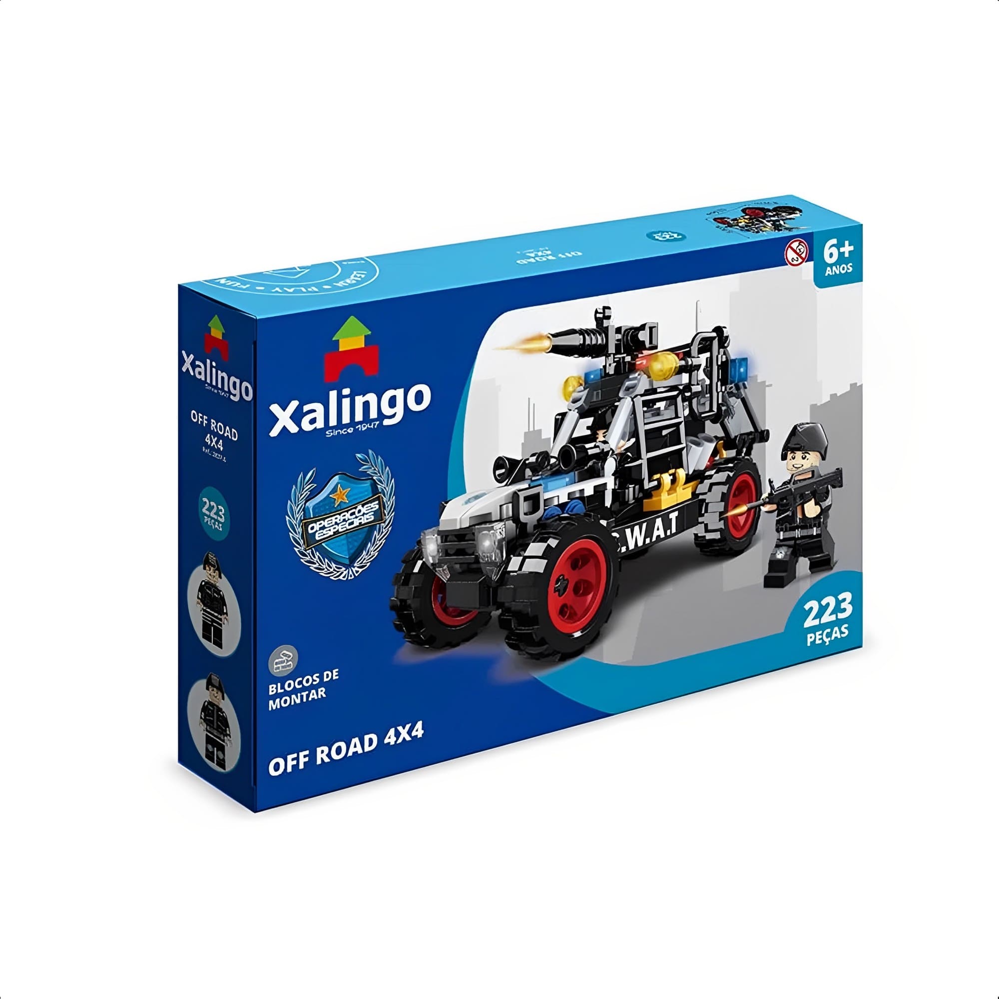 Brinquedo de Montar 223 Peças Infantil +6 Anos Operações Especiais Off-Road 4x4 Xalingo - 28376