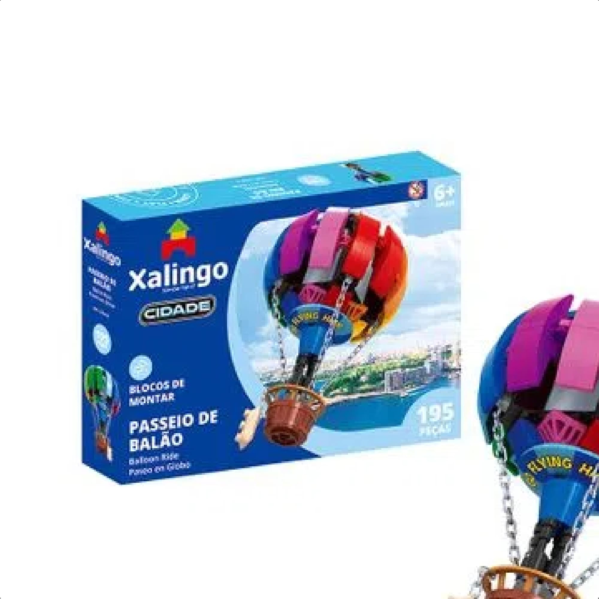 Brinquedo De Encaixe Cidade Passeio De Balão 195 Peças +6 Anos Educativo Xalingo - 27943