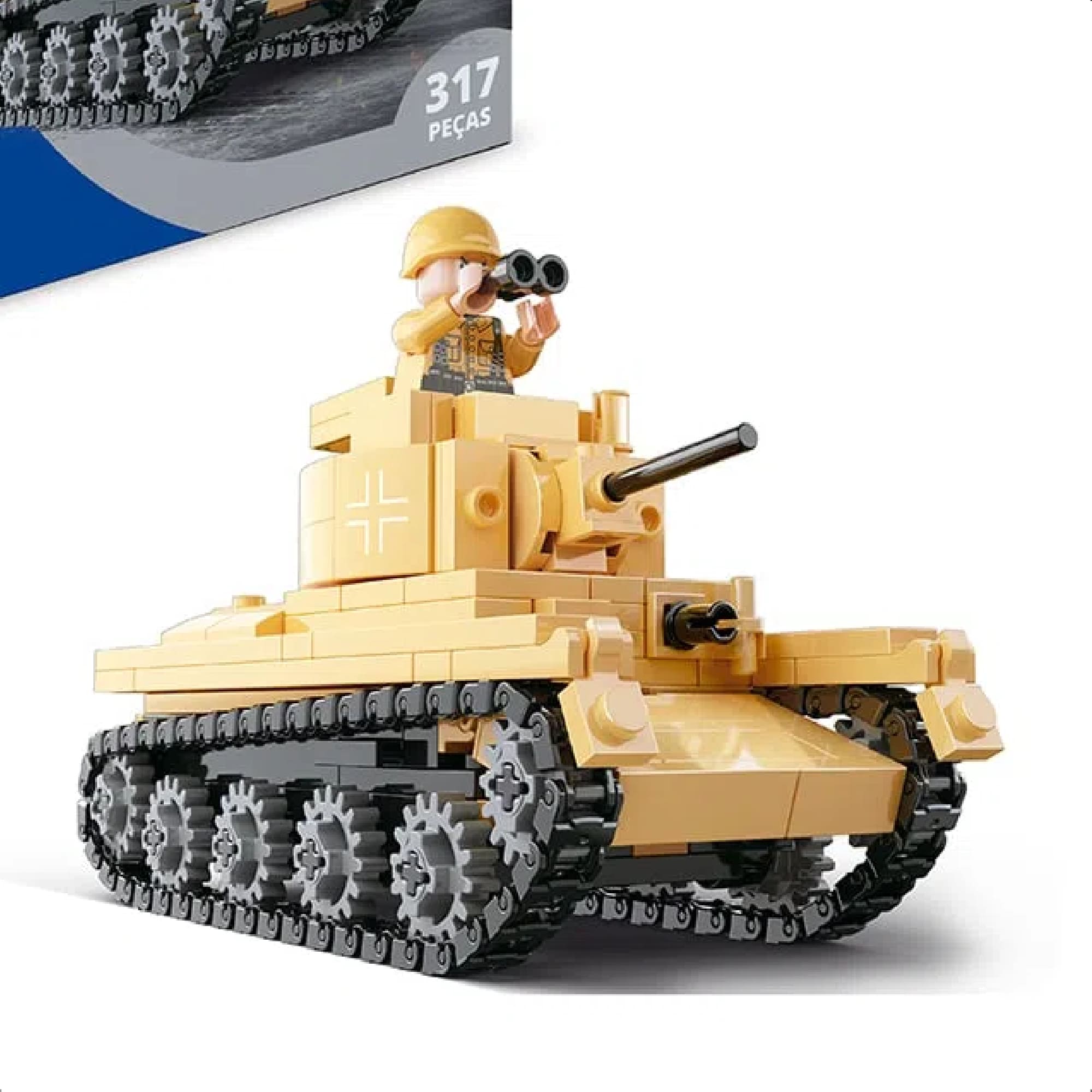 Brinquedo De Encaixe Aliança Justiça E Paz Super Tanque 317 Pçs +6 Anos Xalingo 28098