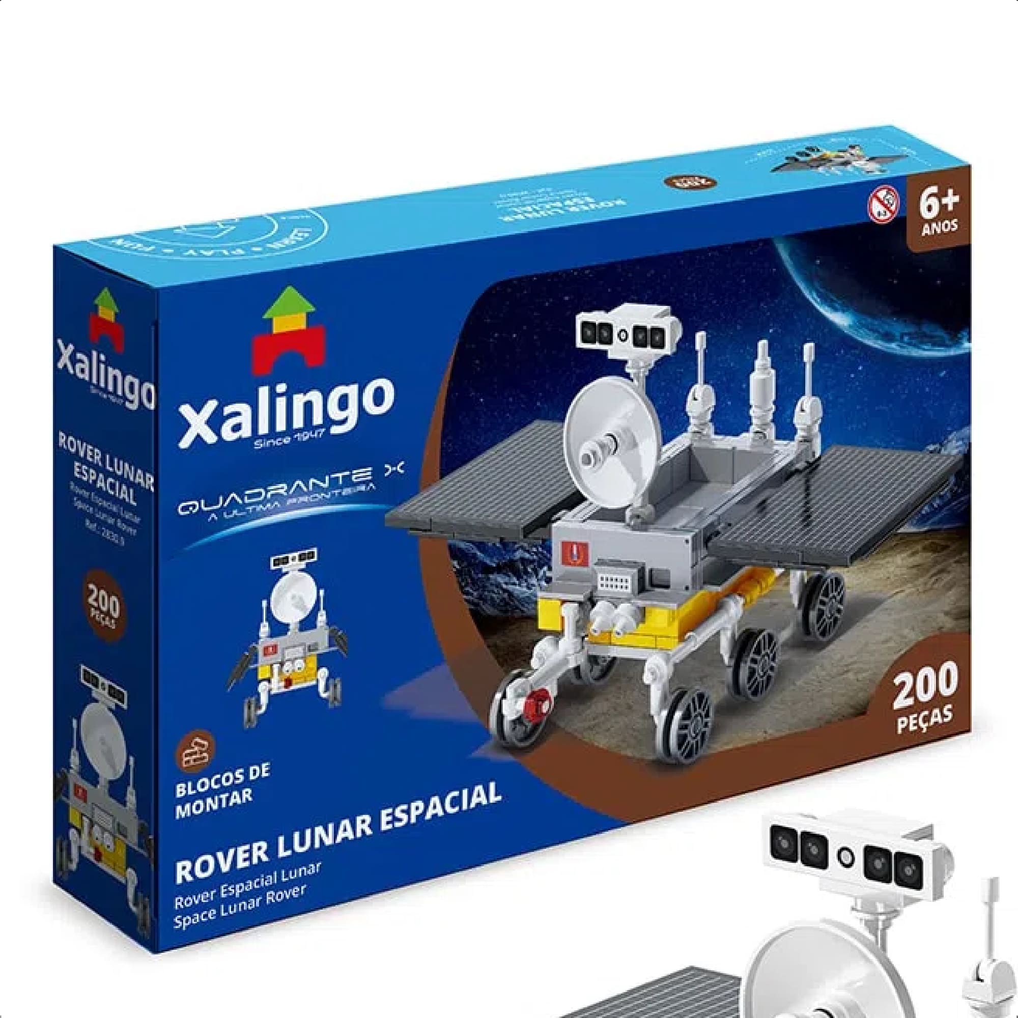 Brinquedo De Encaixe Quadrante X Rover Lunar Espacial 200 Peças +6 Anos Xalingo - 28309