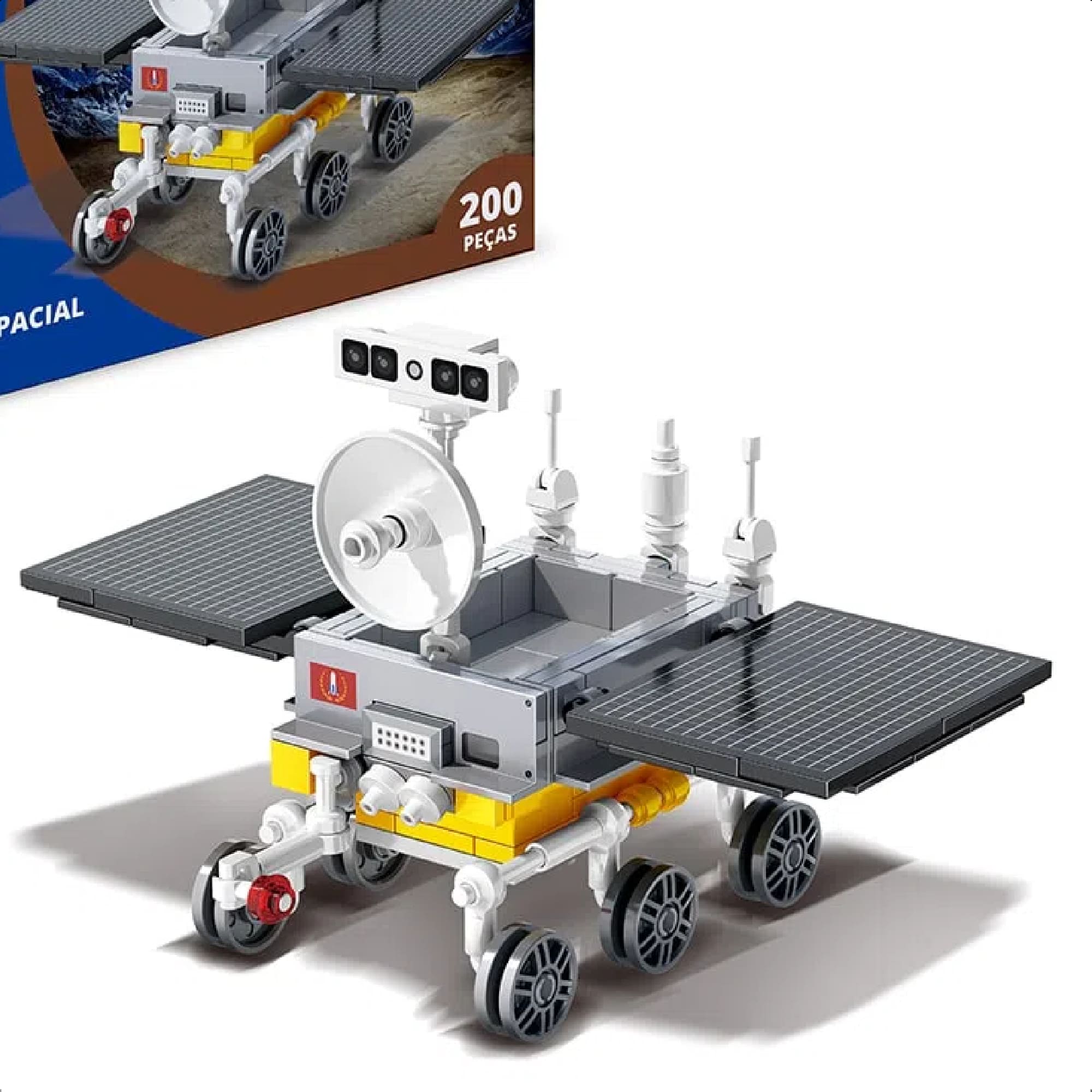 Brinquedo De Encaixe Quadrante X Rover Lunar Espacial 200 Peças +6 Anos Xalingo - 28309