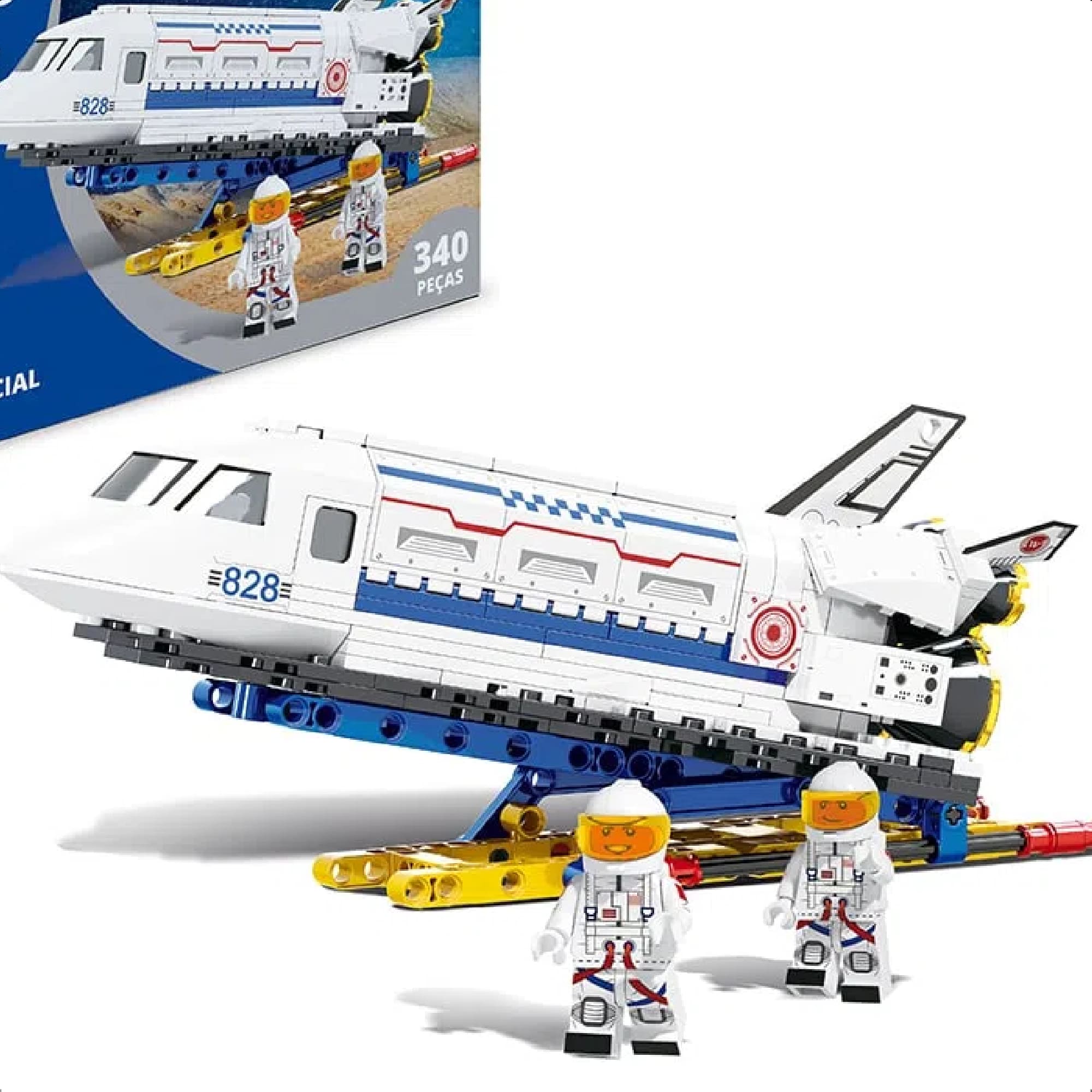 Brinquedo de Encaixe Ônibus Espacial 340 Peças Quadrante X + de 6 Anos Educativo Xalingo - 28321