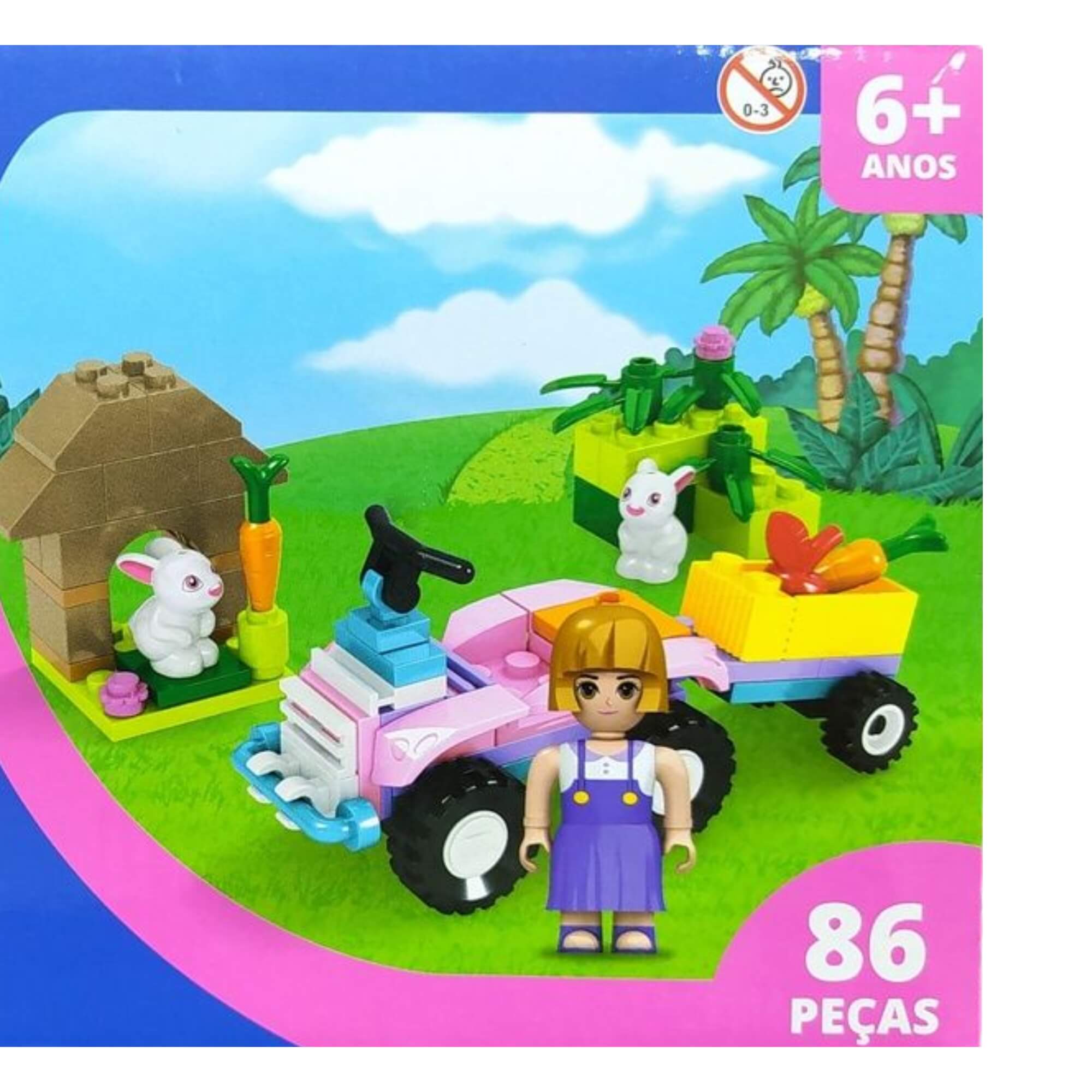 Brinquedo de Montar +6 Anos Mundo Encantado Quadriciclo Pet 86 Peças Xalingo - 28043