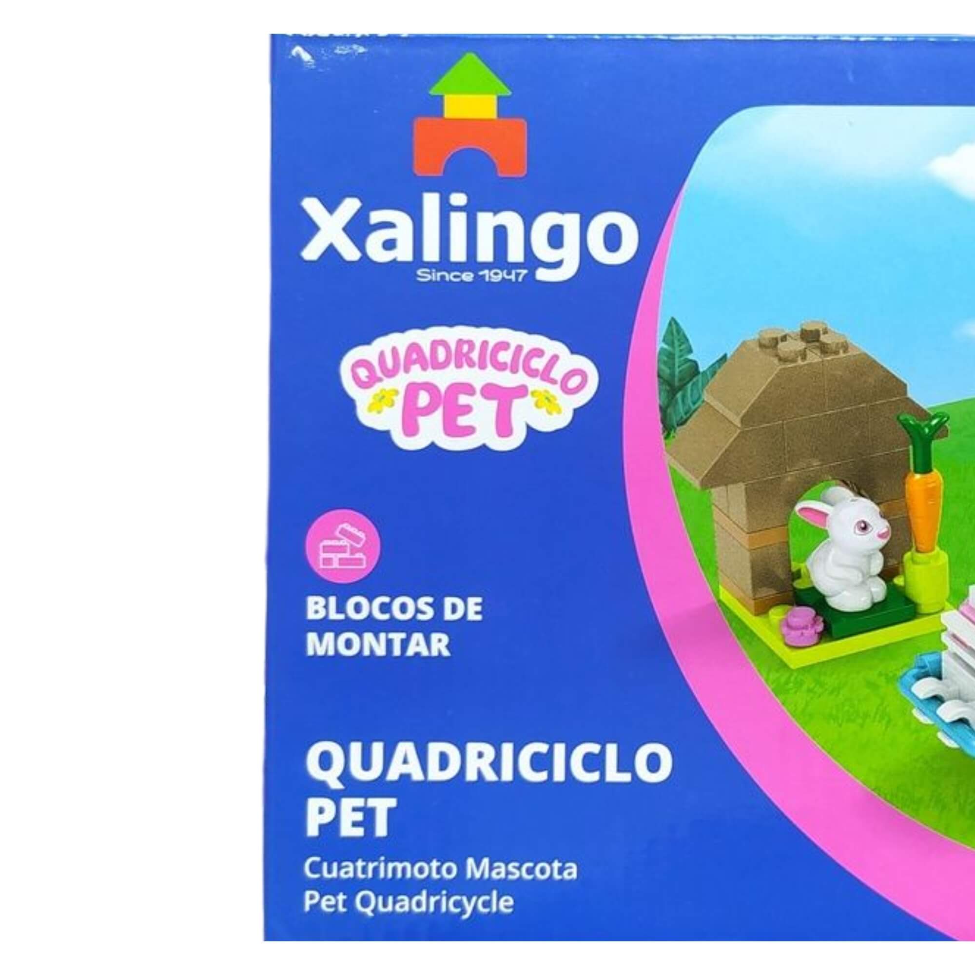 Brinquedo de Montar +6 Anos Mundo Encantado Quadriciclo Pet 86 Peças Xalingo - 28043
