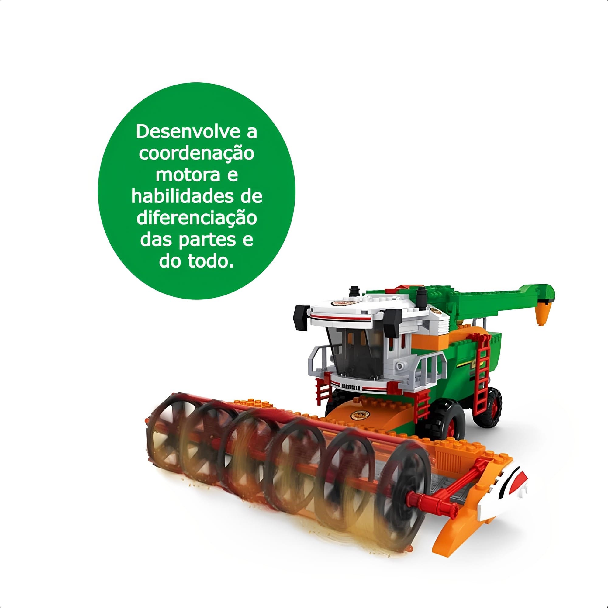 Brinquedo De Montar Fazenda Ultra Colheitadeira 540 Peças Infantil +6 Anos Educativo Xalingo-27998