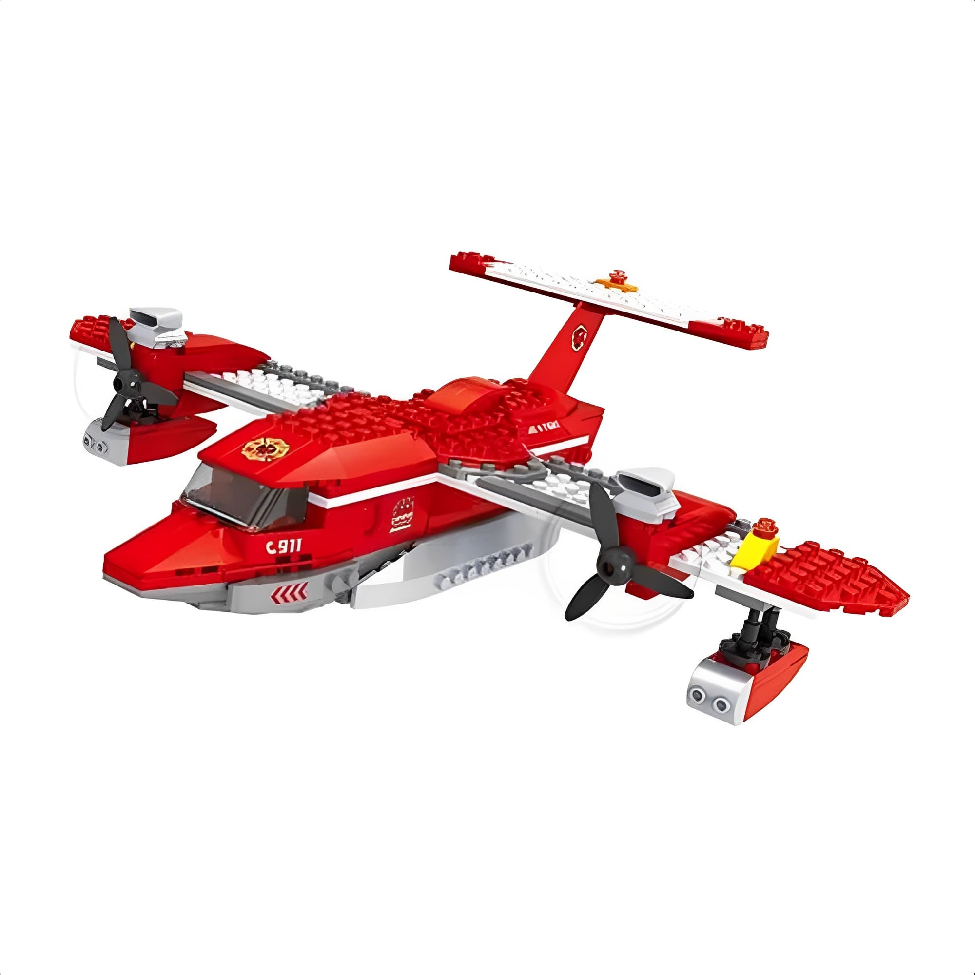 Brinquedo de Montar Bombeiros Avião de Resgate 405 Peças +6 Anos Desenvolvimento Xalingo - 28010