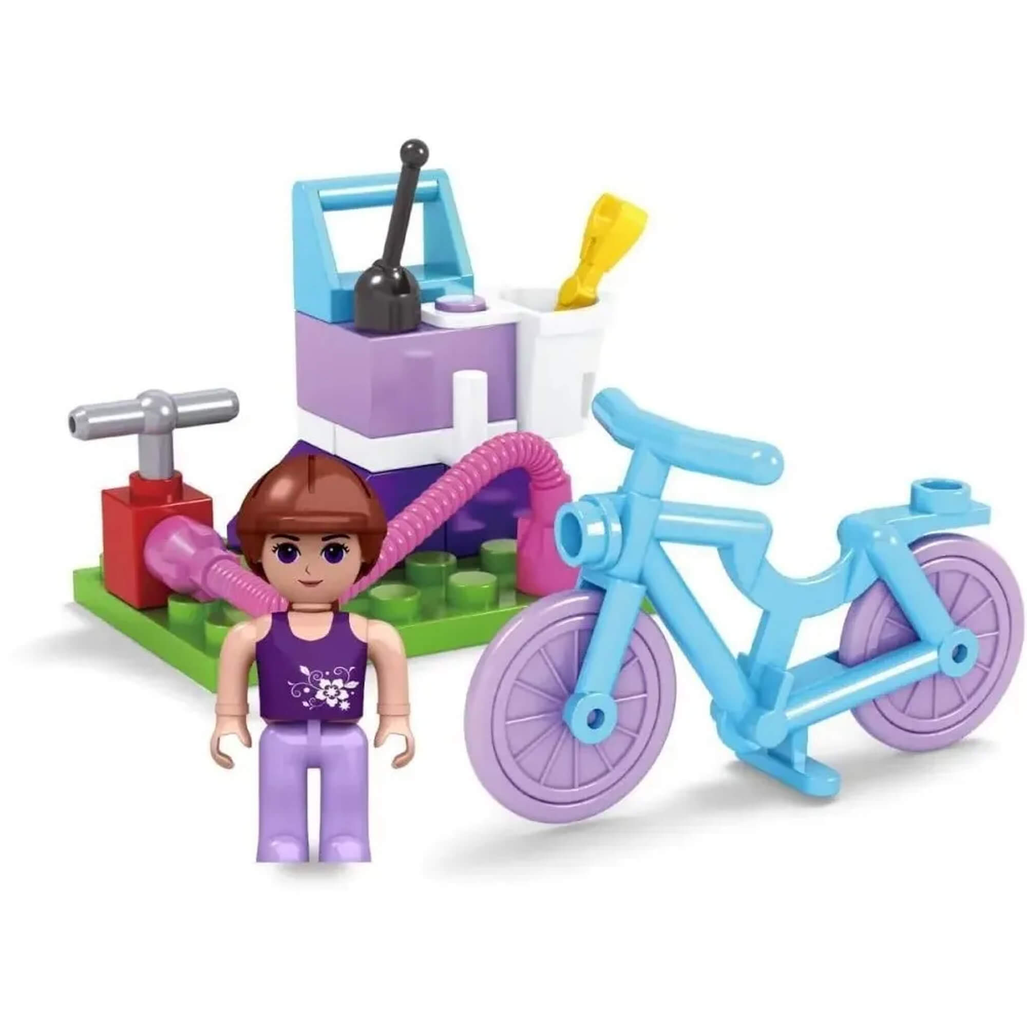 Brinquedo De Encaixe Mundo Encantado Bike Passeio 24 Peças Infantil +6 Anos Educativo Xalingo-28054