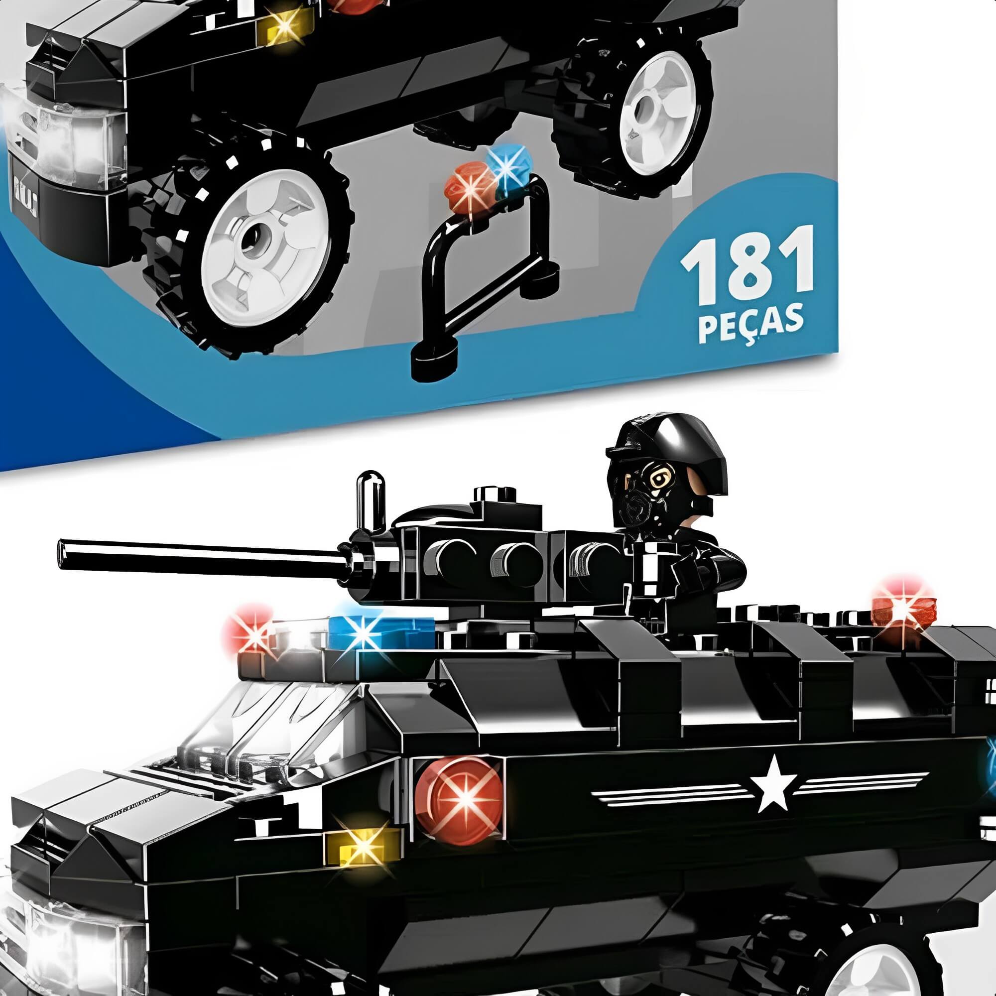 Brinquedo De Montar Operações Especiais Carro Blindado 182 Pçs A Partir De 6 Anos Xalingo 28221