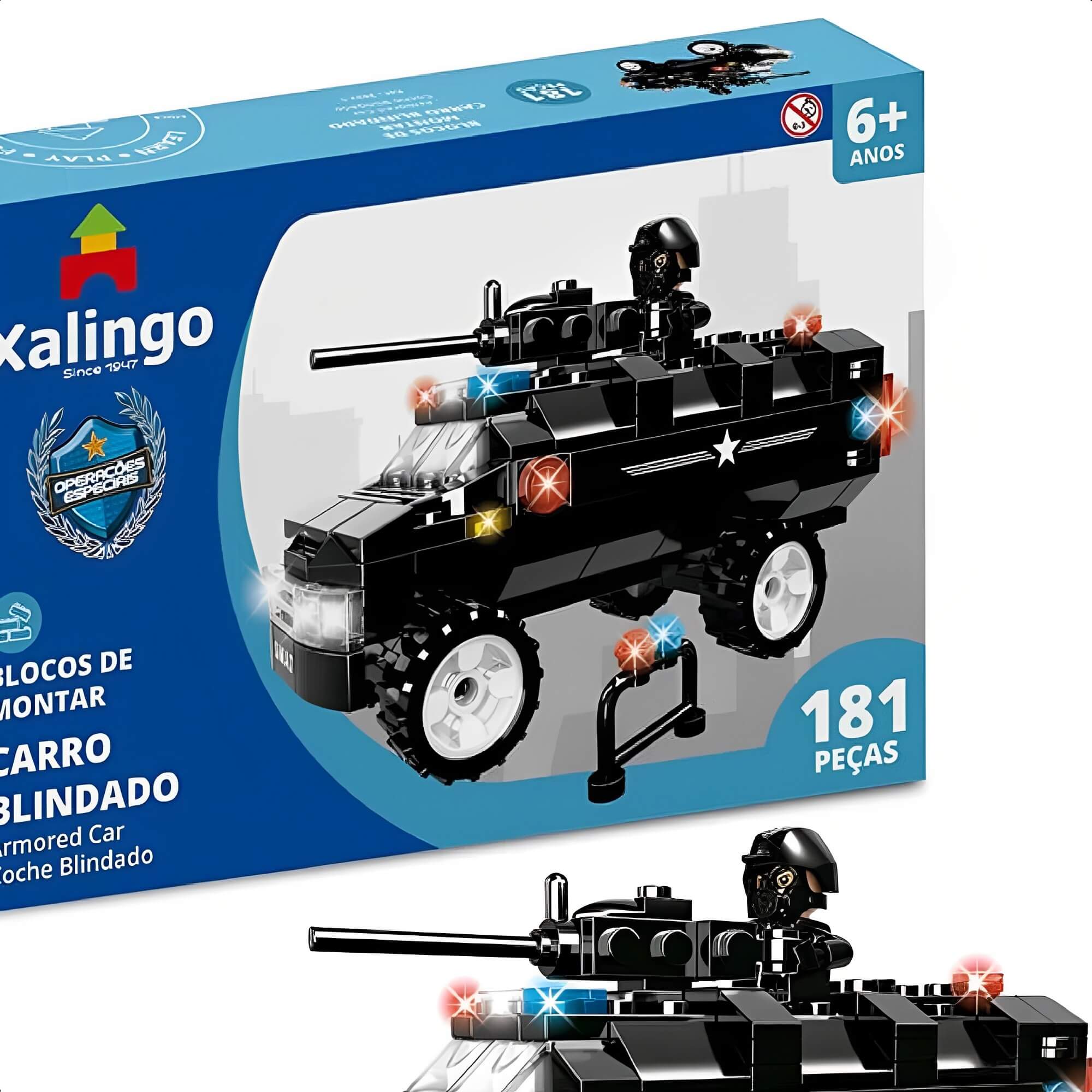 Brinquedo De Montar Operações Especiais Carro Blindado 182 Pçs A Partir De 6 Anos Xalingo 28221