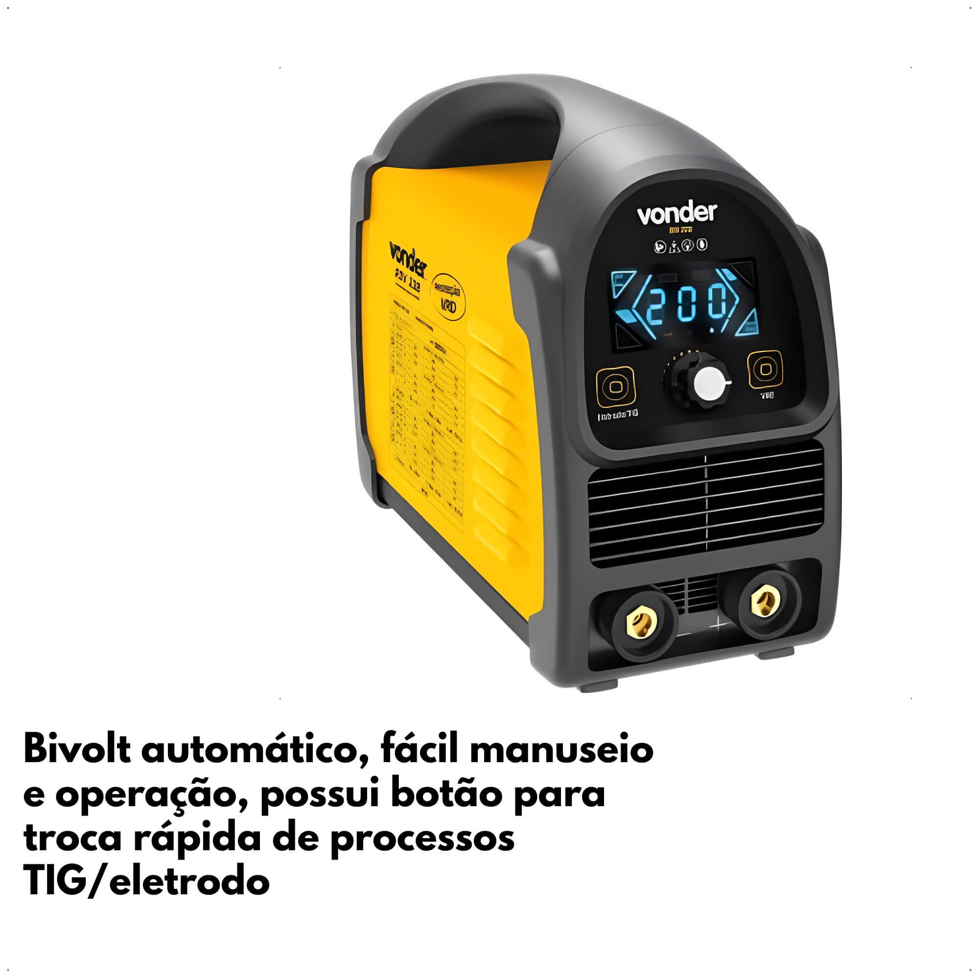 Inversor Solda Eletrodo e TIG Bivolt com Display LED Vonder RIV 228 - 6878228000