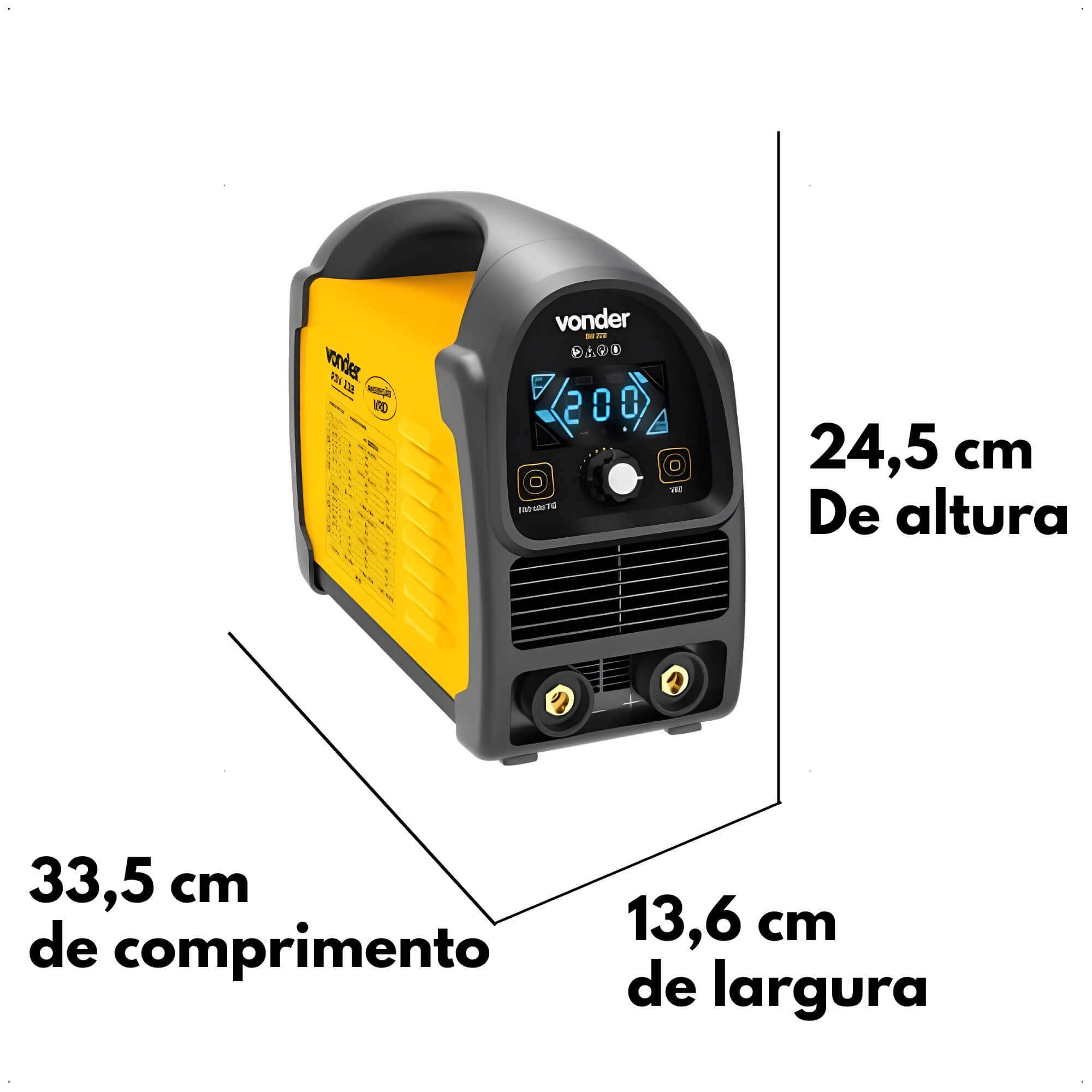 Inversor Solda Eletrodo e TIG Bivolt com Display LED Vonder RIV 228 - 6878228000