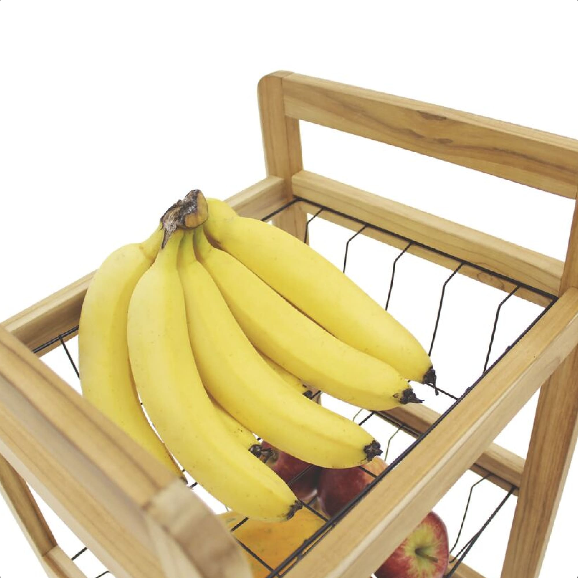 Fruteira Utilínea 3 Cestos com Rodinhas Madeira Teca Compacta Tramontina - 13166352
