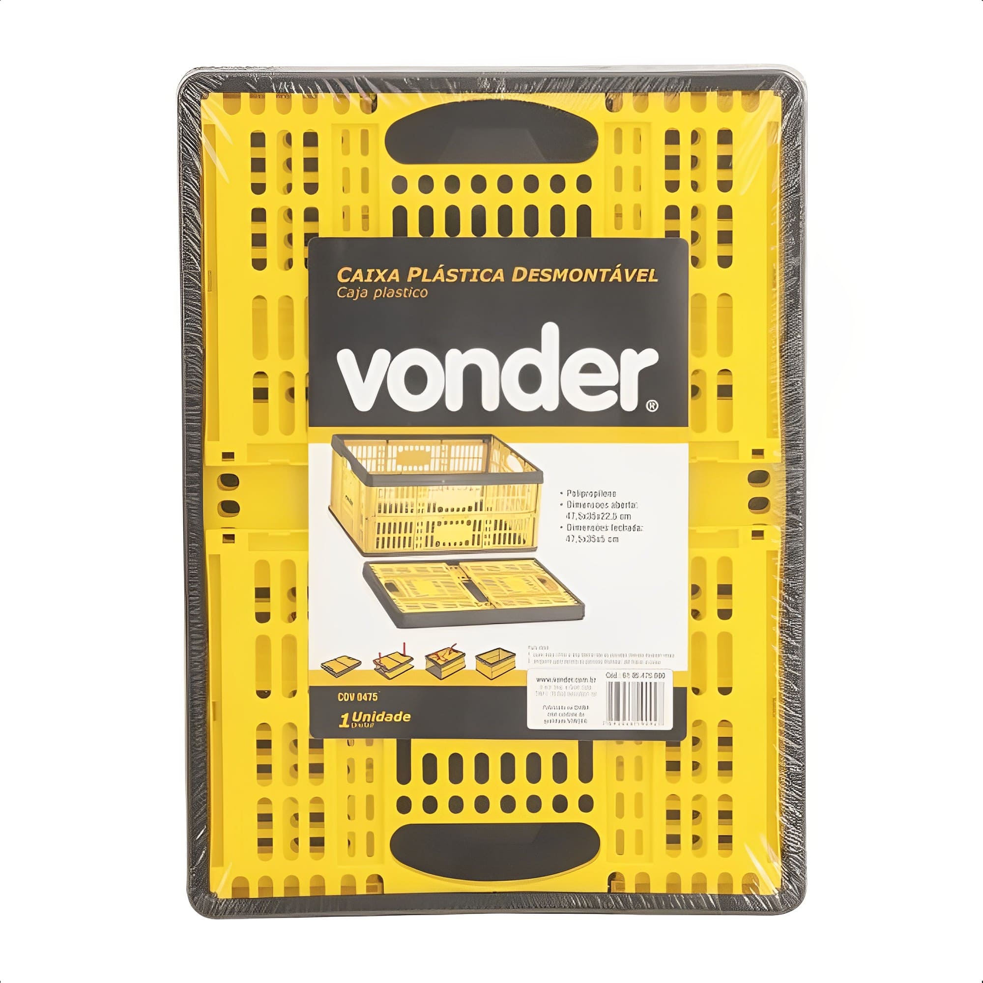 Caixa Plástica Organizadora Desmontável CDV 0475 Vonder - 61.05.475.000
