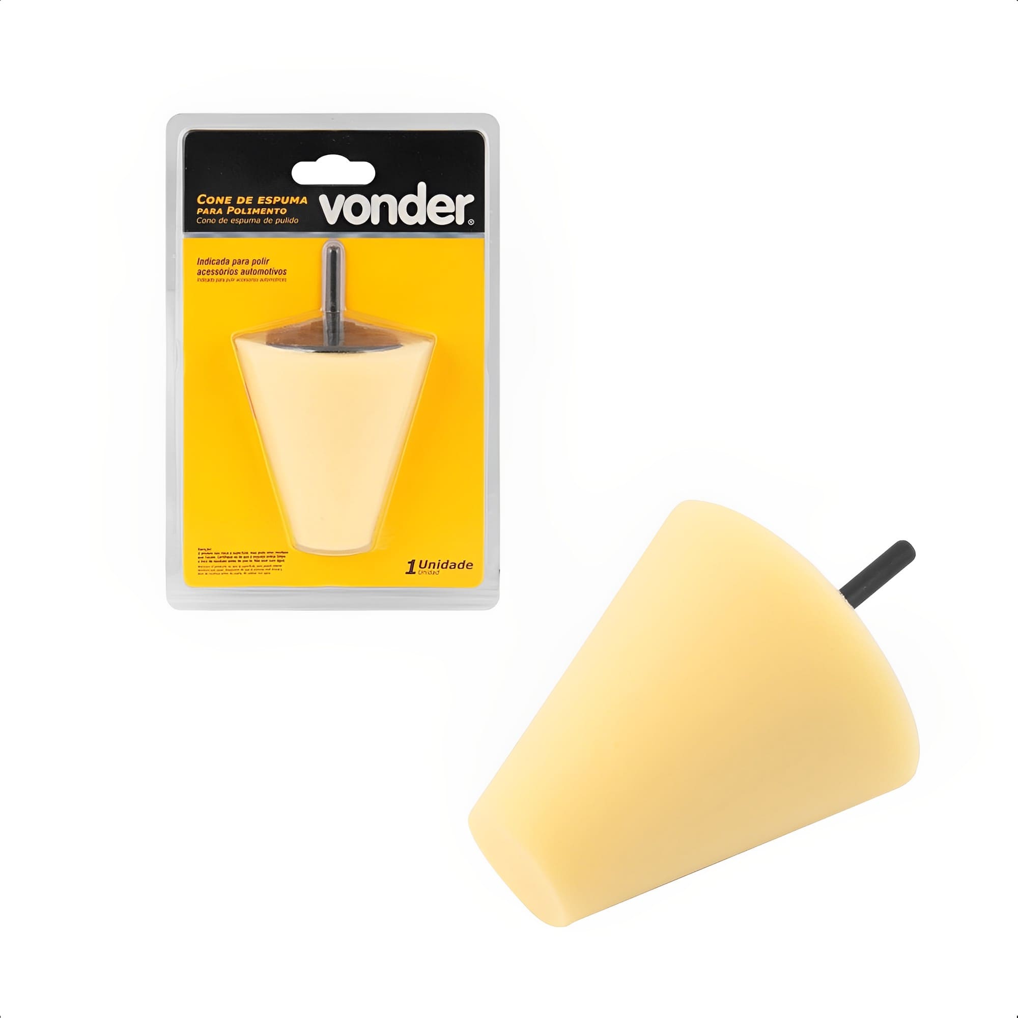 Cone de Espuma em Formato Cônico para Polimento Automotivo Vonder - 63.64.005.005