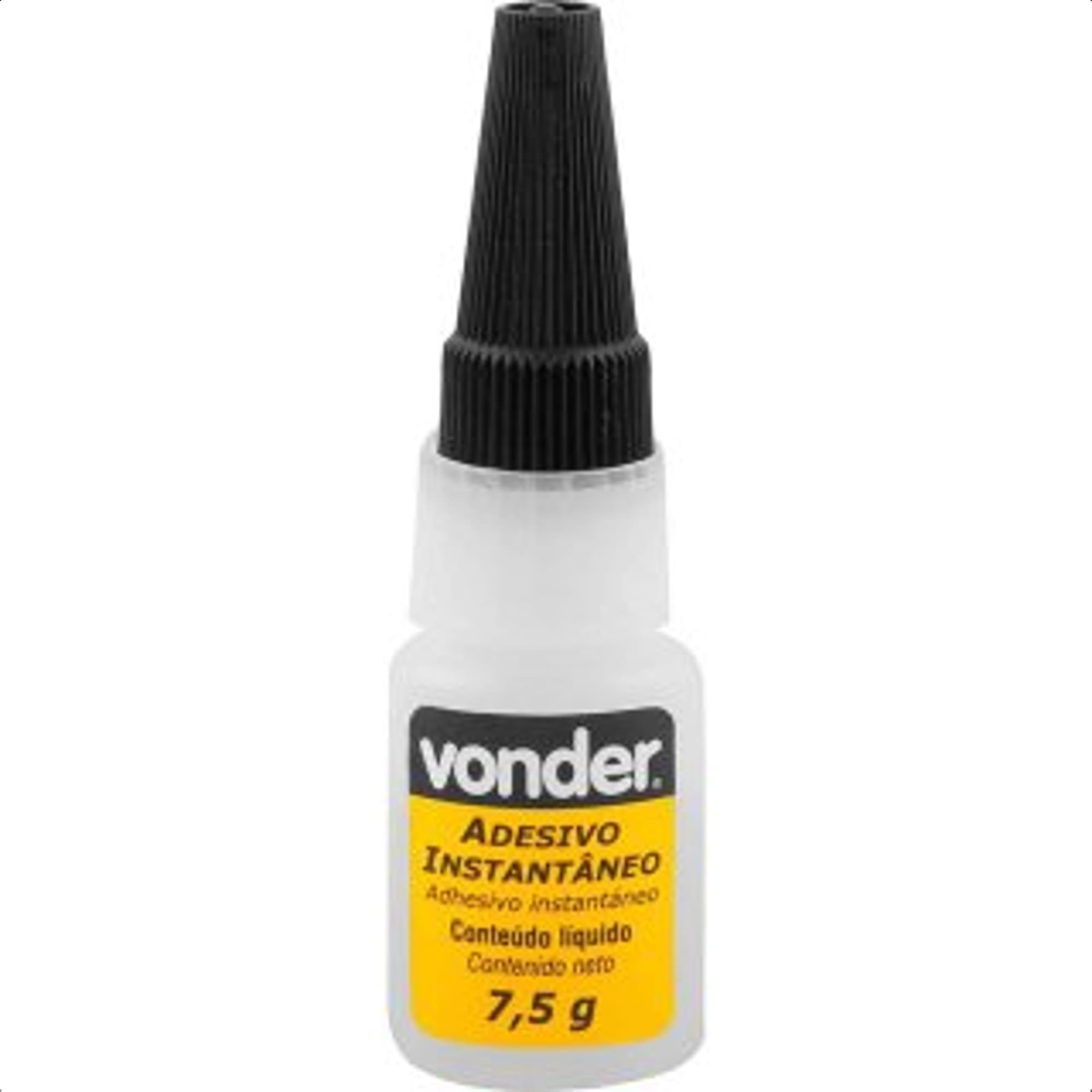 Cola Instantânea Transparente Multiuso Madeira/Metal/Plástico/Borracha 7,5g Vonder - 1662075000