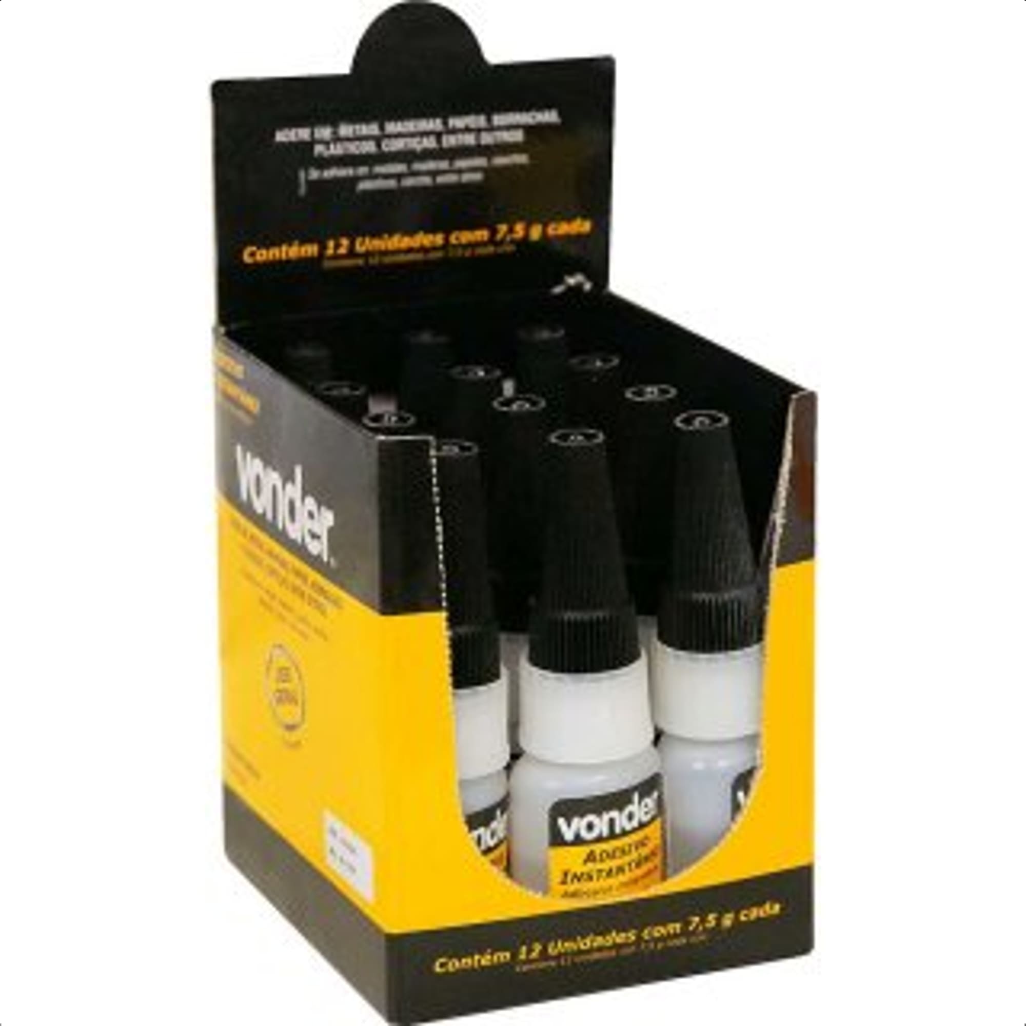 Cola Instantânea Transparente Multiuso Madeira/Metal/Plástico/Borracha 7,5g Vonder - 1662075000