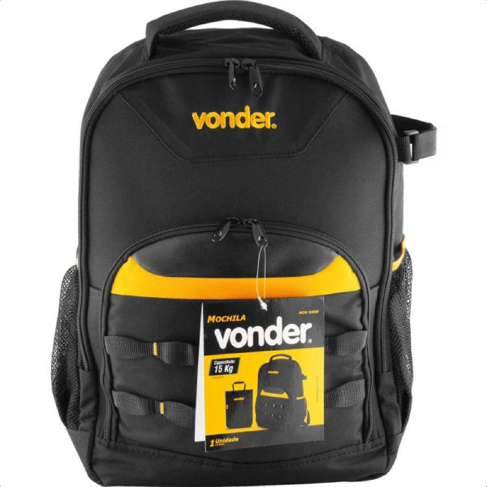 Mochila para Ferramentas Lona Reforçada até 15kgf Mov 0400 Preto Vonder - 3540500040