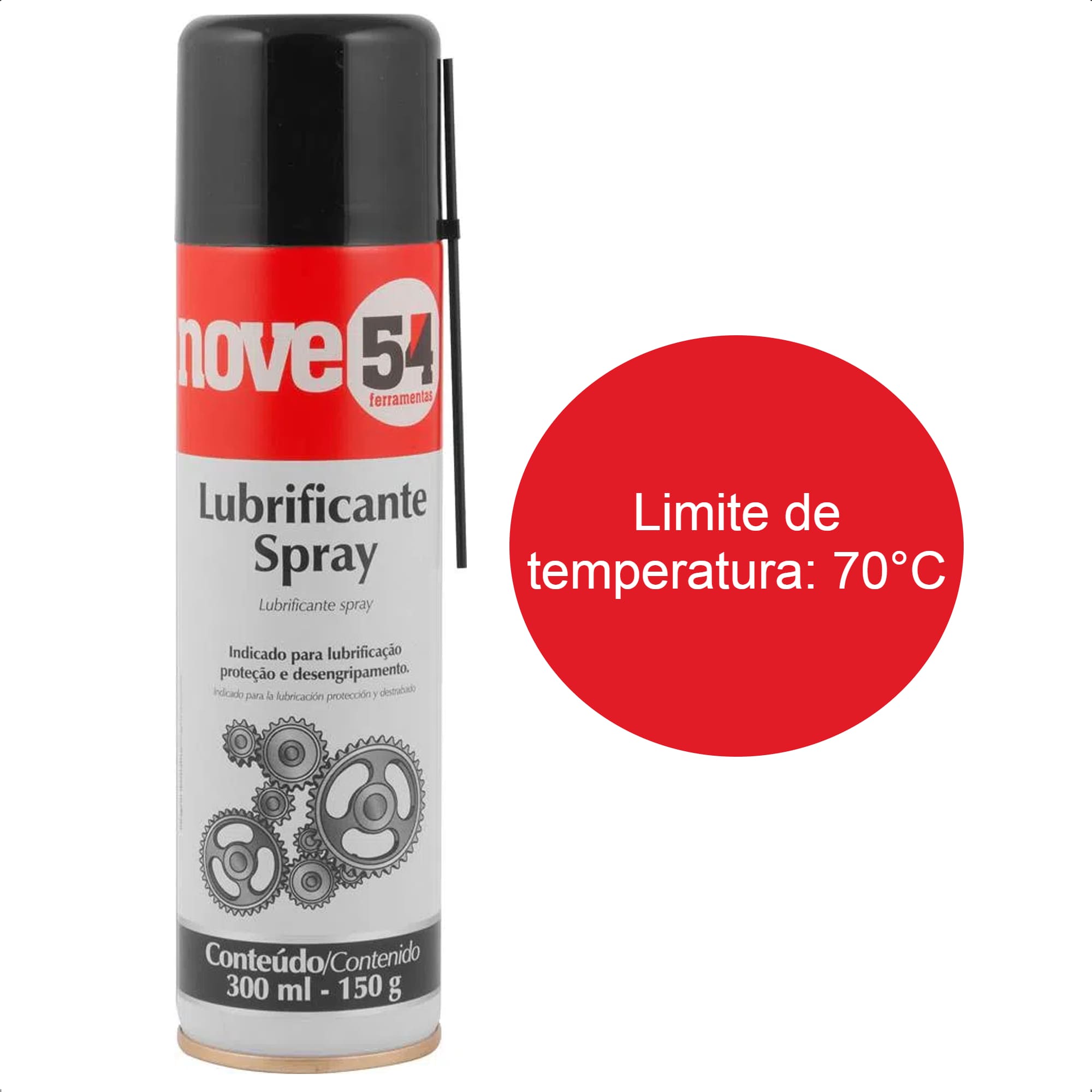 Lubrificante Spray com Aditivos Antioxidantes Multiuso até 70°C 300ml 150g Vonder - 5164300150