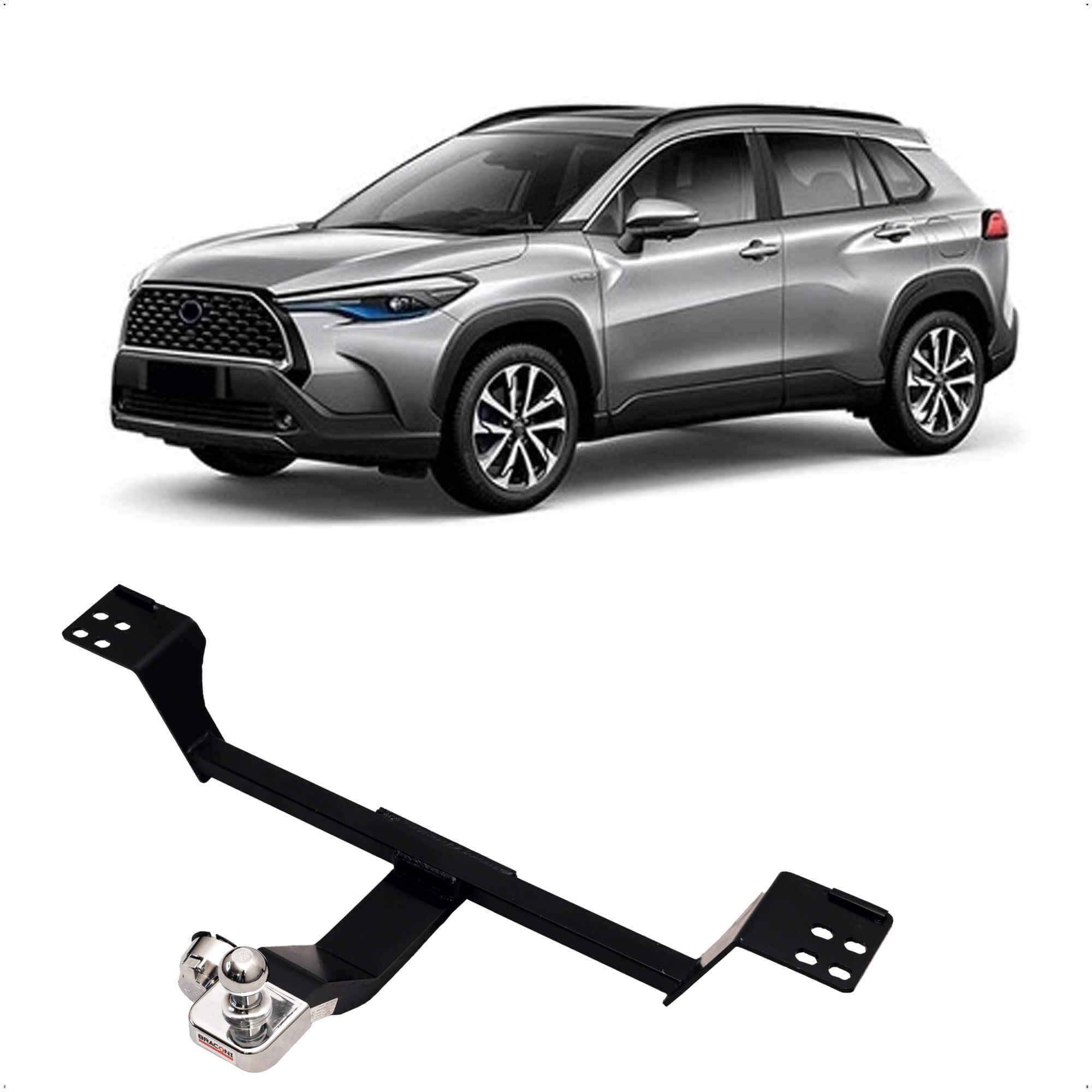 Engate Reboque Fixo Corolla Cross 500kg Aço 2021 até 2025 Brc-Im-223