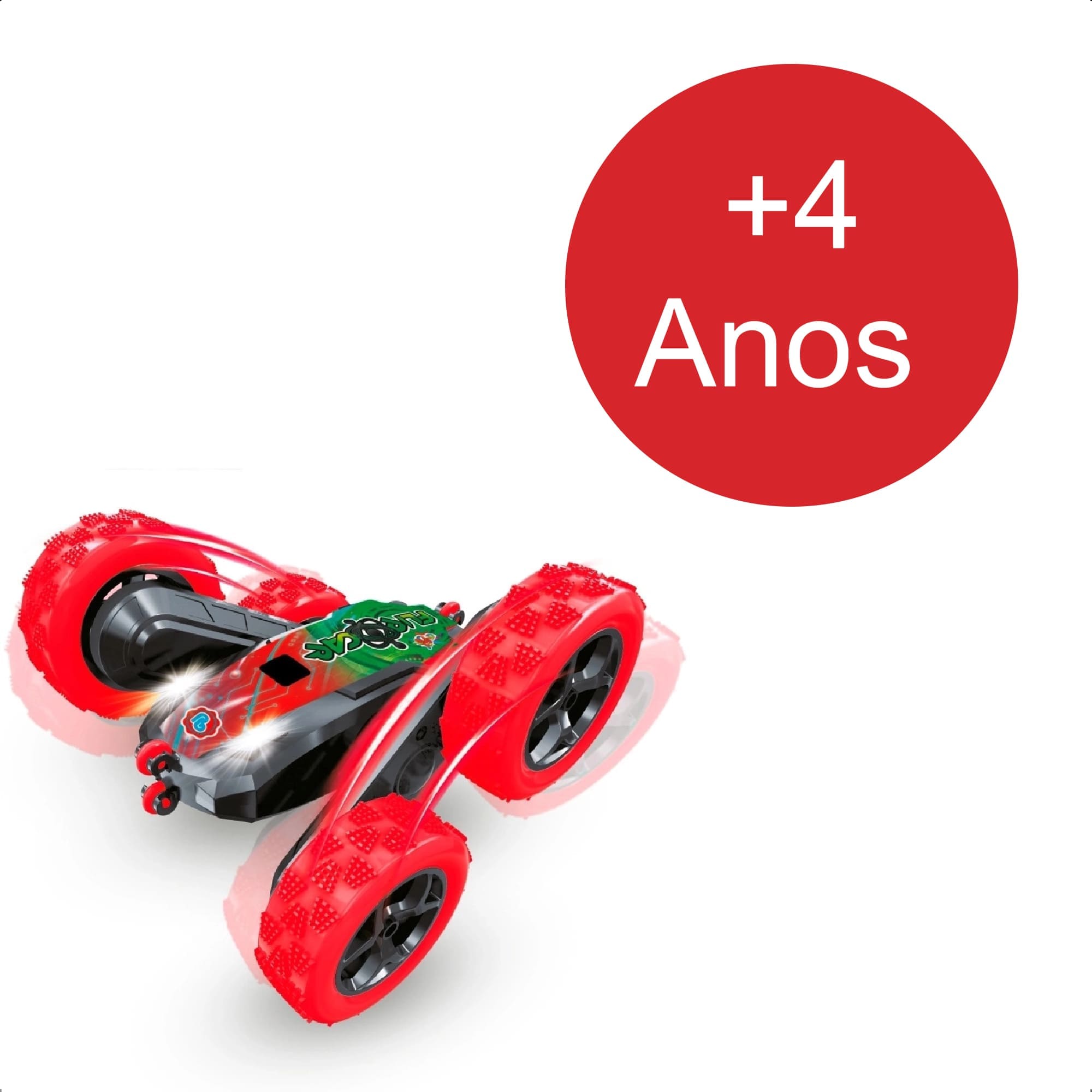 Carrinho de Controle Remoto Flipcar Manobras 4x4 Bateria Recarregável +4 Anos Polibrinq - CAR2262