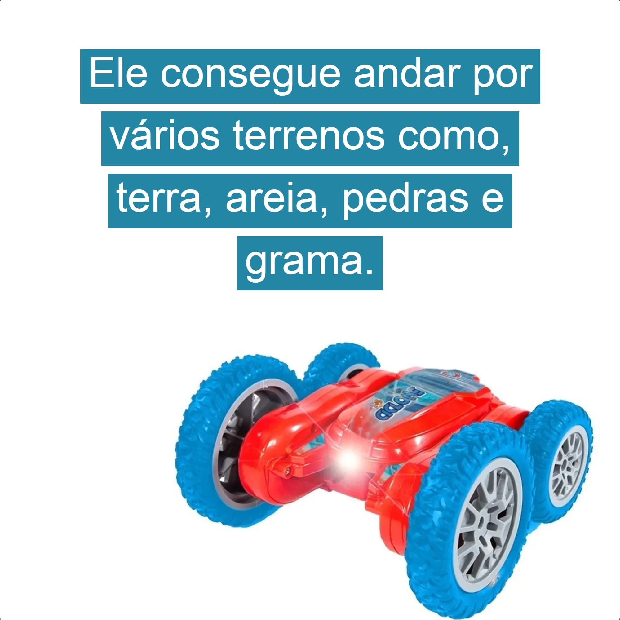 Brinquedo Carrinho de Controle Remoto Giro 360° Graus Ciclone Roda +4 Anos Polibrinq - CAR2263