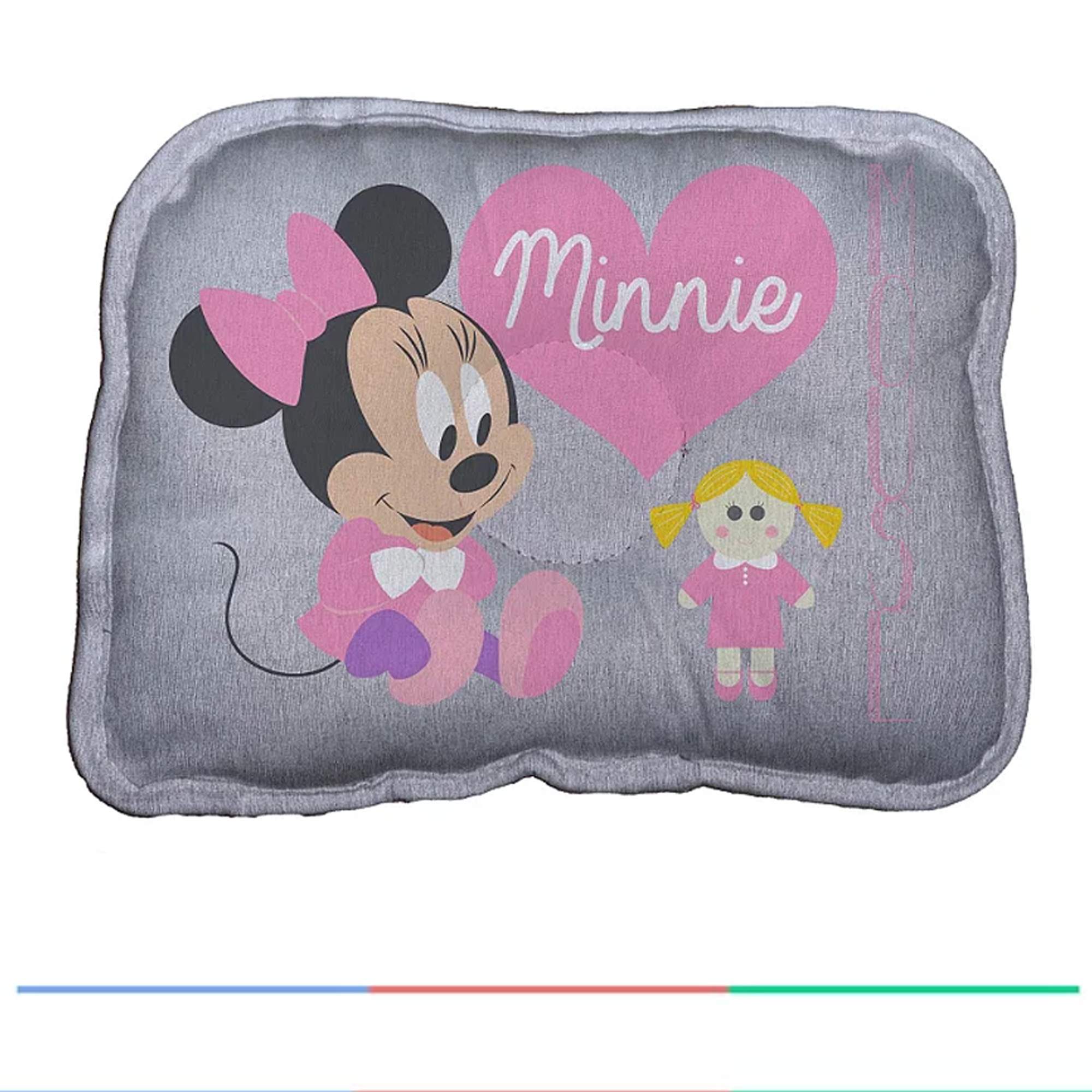Almofada para Berço e Carrinho de Bebê Recém Nascido Minnie Disney Confortável Baby Go - 03726