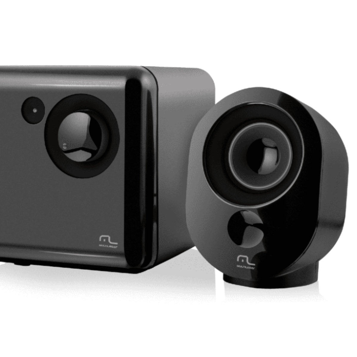 Caixa De Som 15W RMS com subwoofer 2.1 Preto E Grafite Usb SP166 - Multilaser