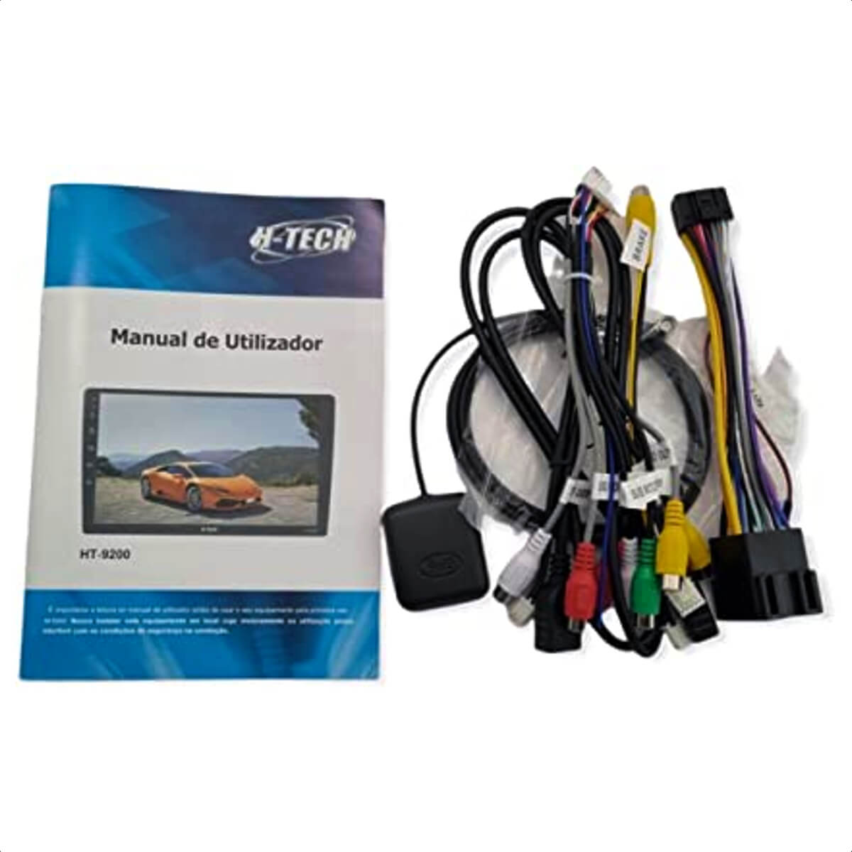 COMP Kit Central Multimídia 2 Din Android 10 MP5 9 Polegadas HT-9200 H-Tech + Câmera de Ré