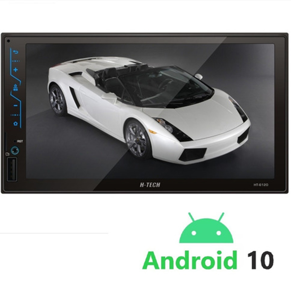 COMP KIT Central Multimídia 2 Din Android 10 MP5 7 Polegadas HT-6120 H-Tech + Câmera de Ré