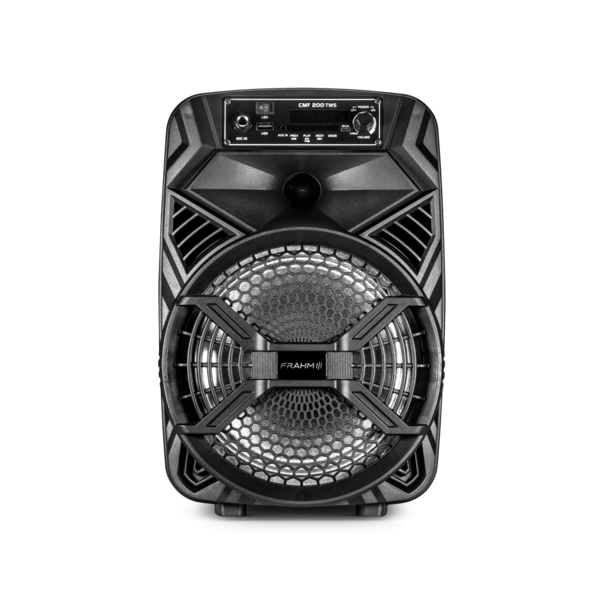 Caixa de Som Ativa Plástica Multiuso CMF 200 TWS com Led 1,5kg Entradas Bluetooth USB Frahm - 32262