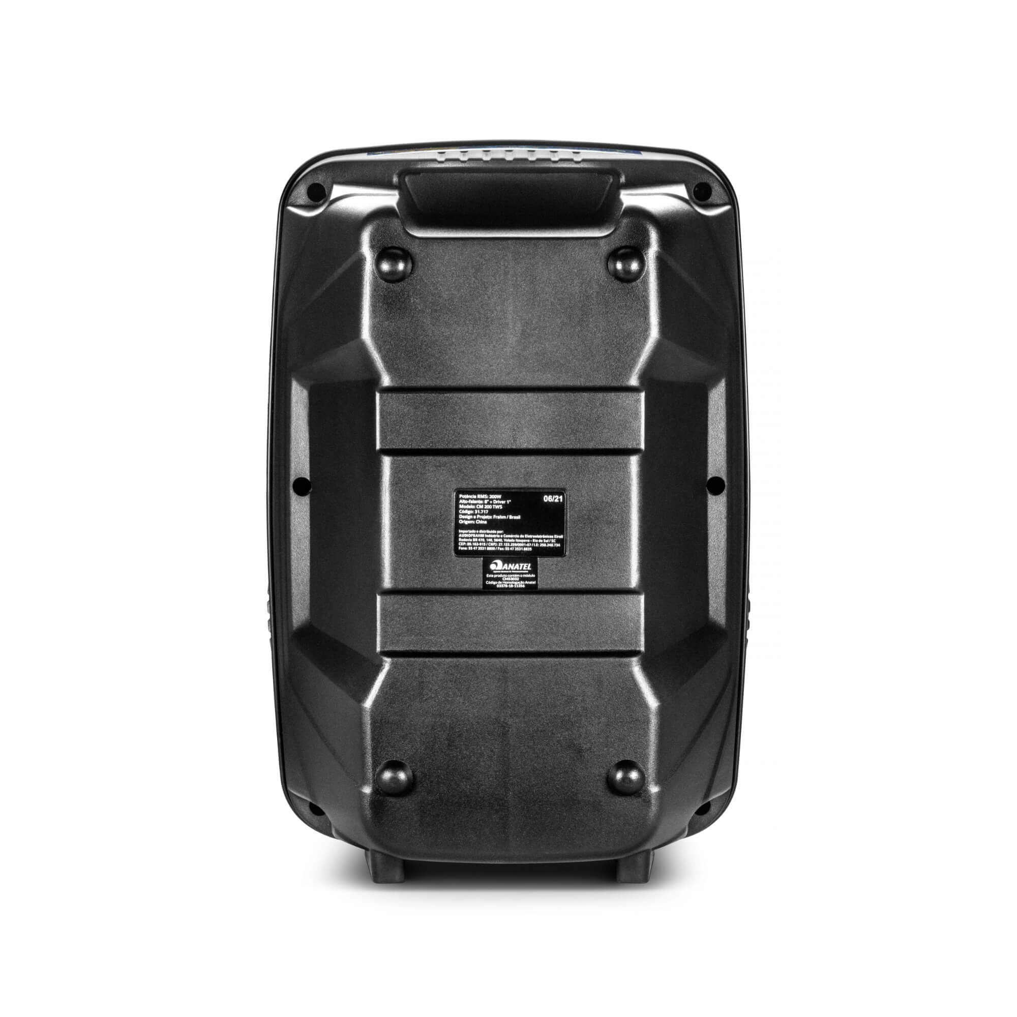 Caixa de Som Ativa Plástica Multiuso CMF 200 TWS com Led 1,5kg Entradas Bluetooth USB Frahm - 32262