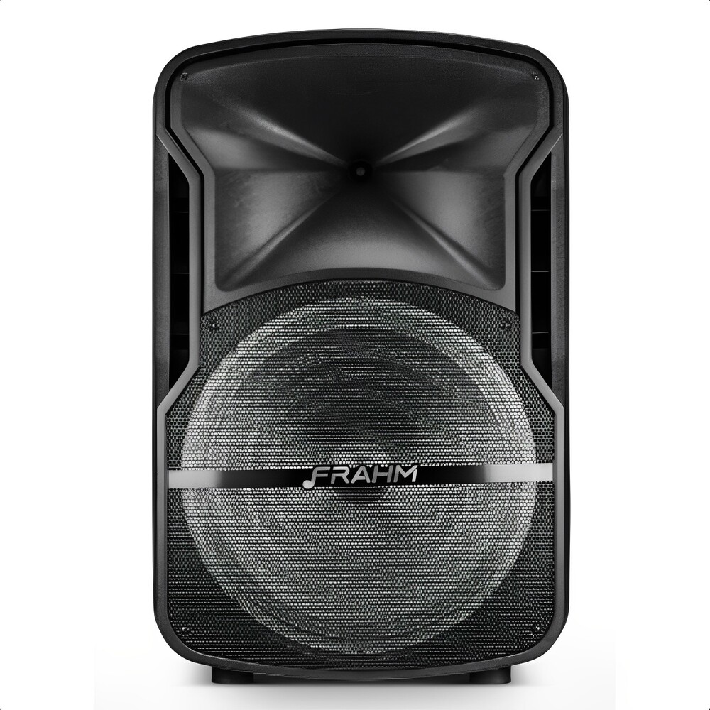 Kit Caixa De Som Ativa CM15 Com Tripé e Microfone Rms 500 Watts Alto-Falante 15" Frahm - 32273
