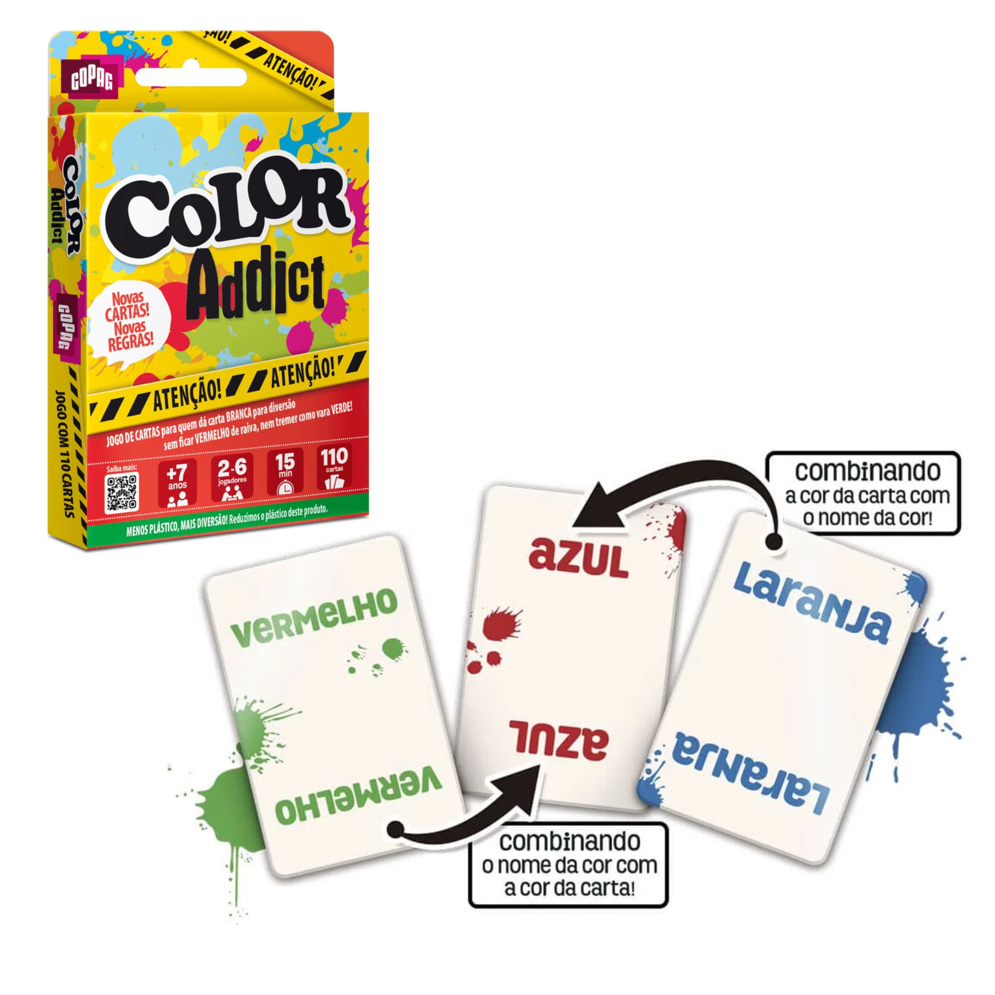Jogo de Cartas Color Addict Cartucho 110 cartas Copag - 32409