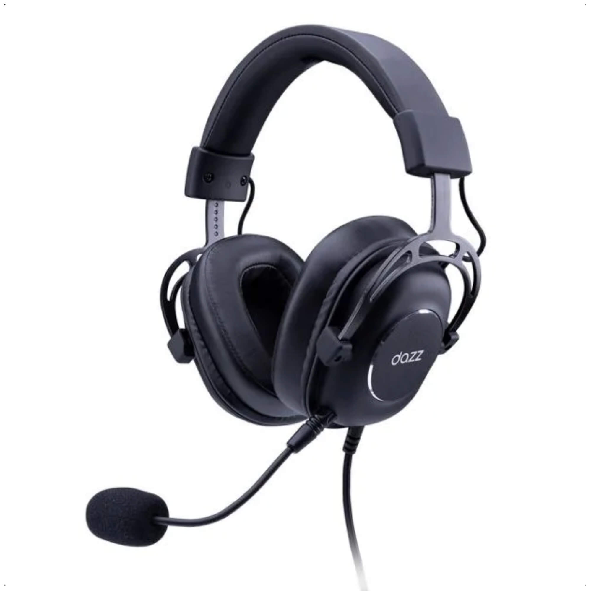 Headset Gamer com Microfone FT3 Ultralight 7.1 Com P2 / P3 / USB 2.0 Cabo De Áudio Destacável Preto - DAZZ 62000067