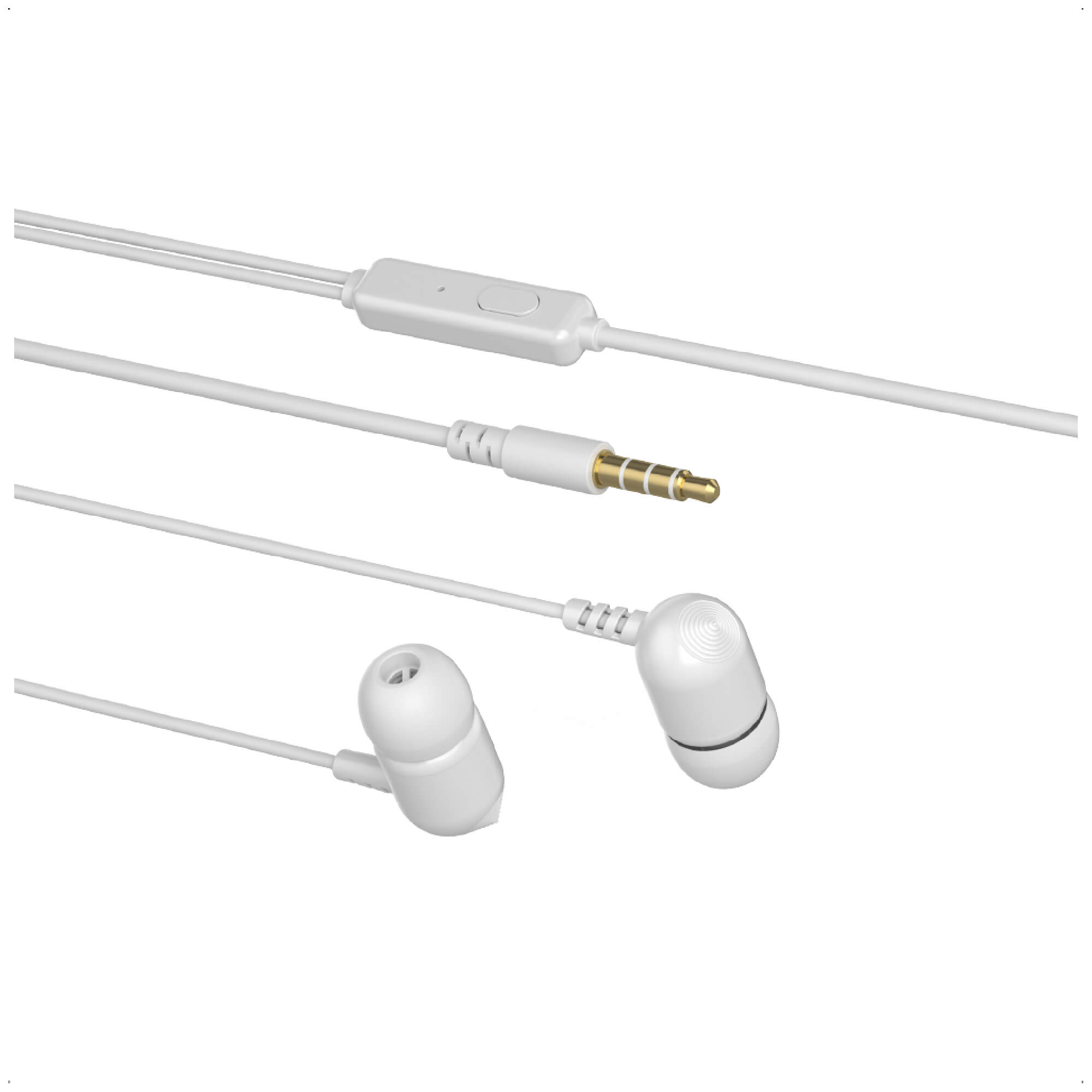 Fone de Ouvido Intra Auricular P2, Branco, Cabo 1,2m - C3tech - EP-07WH