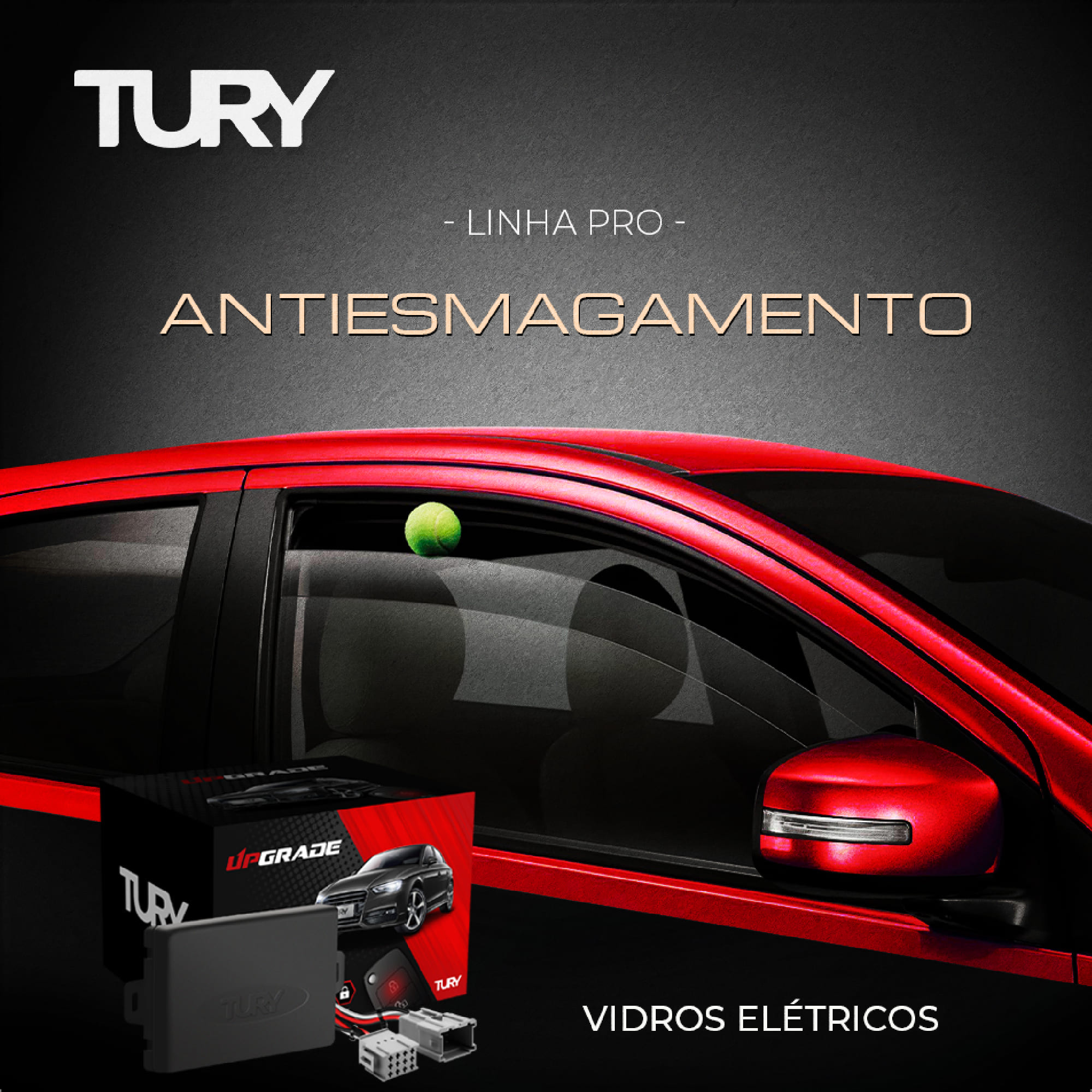 Módulo De Vidro + Retrovisores City 2022+/HRV 2023.. Rebatimento, Plug in Play - Tury PRO3.4B