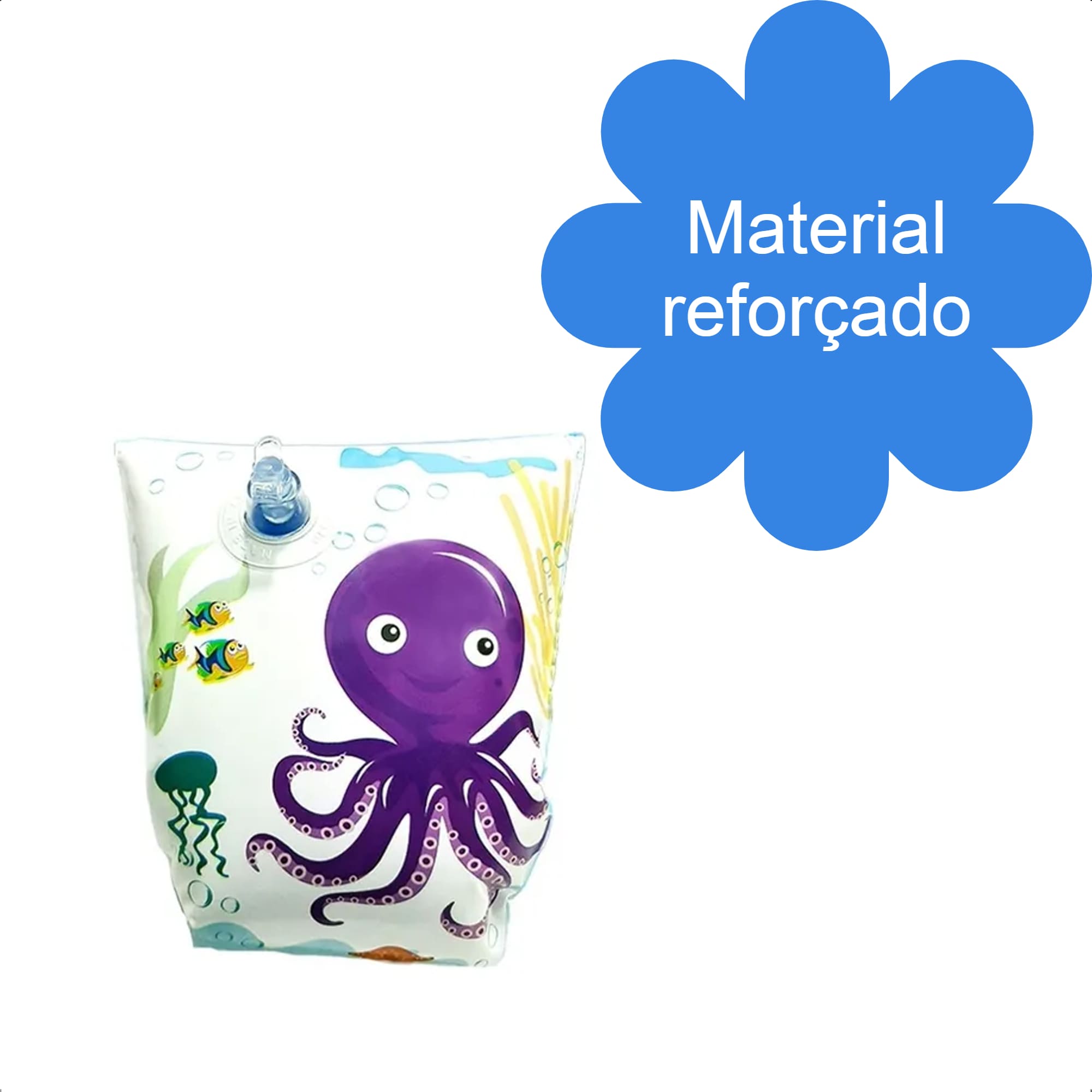 Boia de Braço Infantil Fundo do Mar Peso Máx 20kg 3-6 Anos Tamanho Único Reforçado Atrio - ES297
