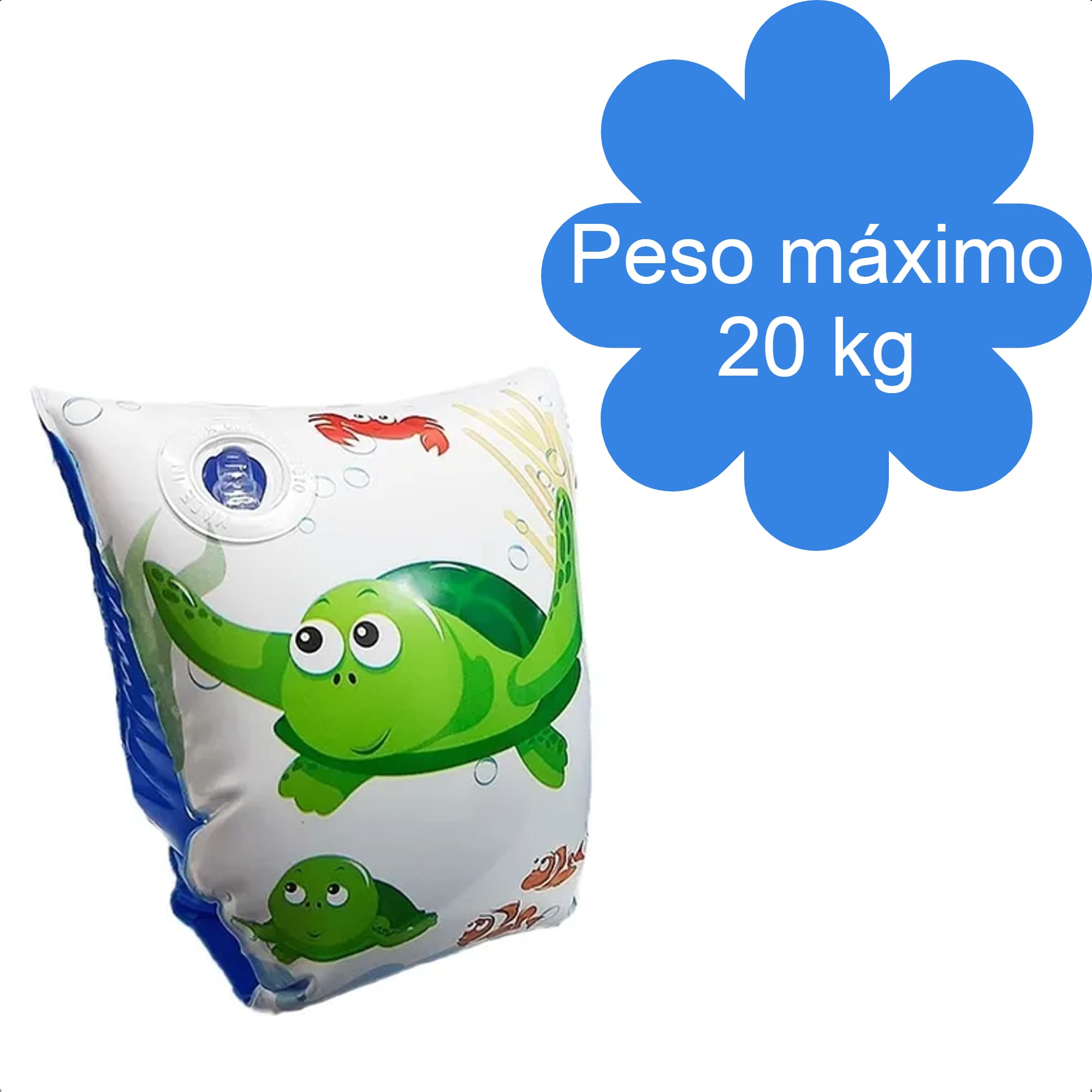 Boia de Braço Infantil Fundo do Mar Peso Máx 20kg 3-6 Anos Tamanho Único Reforçado Atrio - ES297