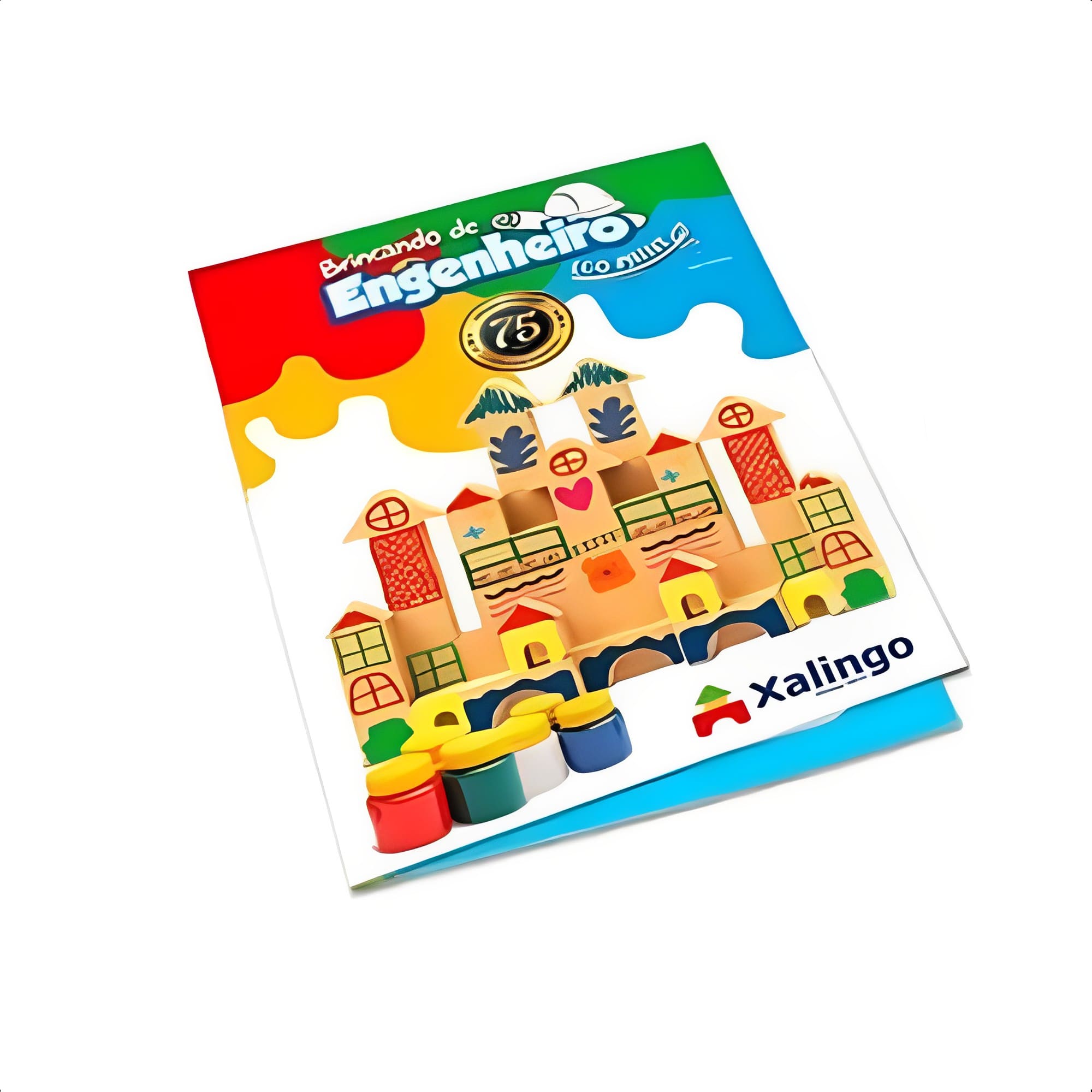 Brinquedo Engenheiro Eco Paint 122 Peças c/ 6 Tintas Guache e 1 Pincel Xalingo - 52780