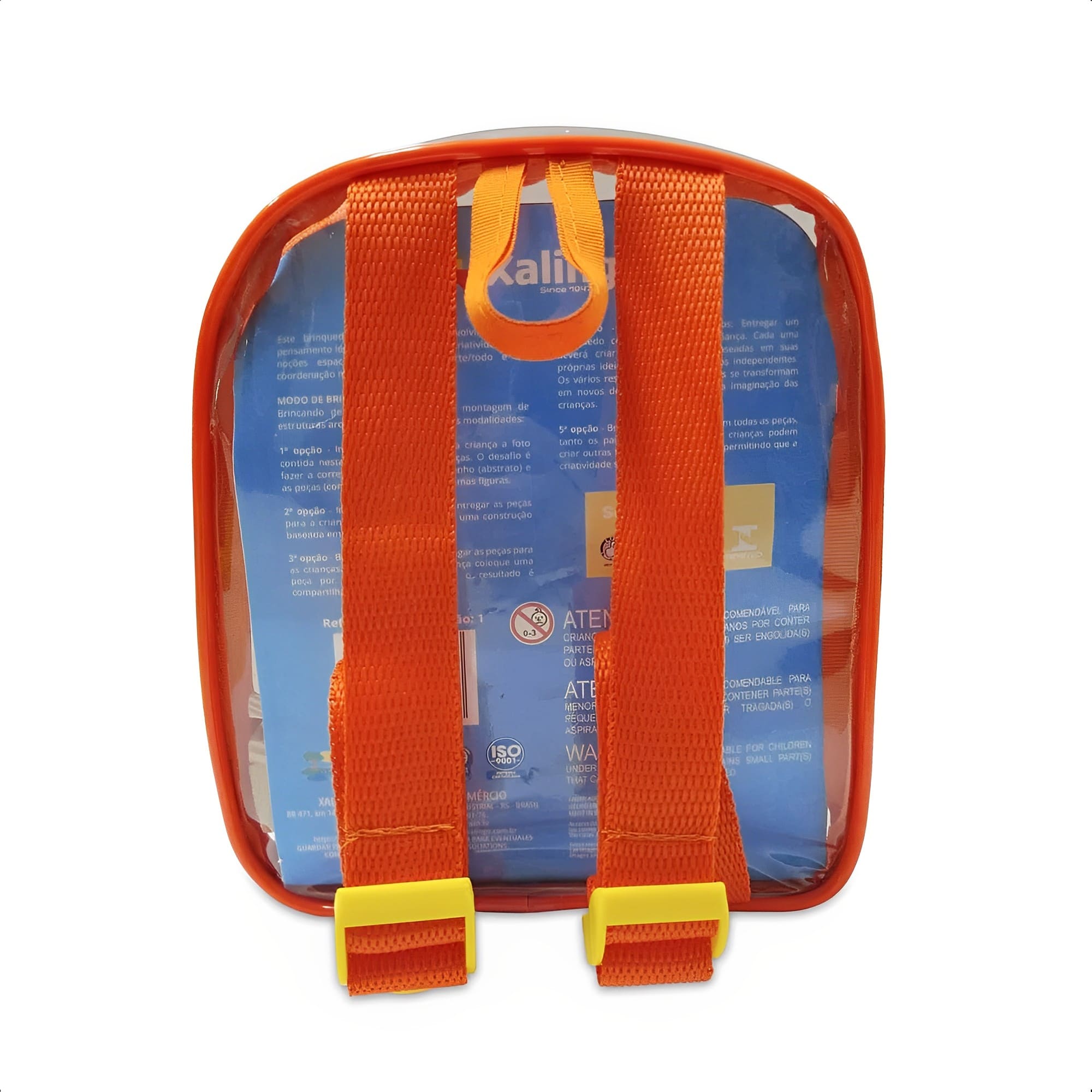 Brincando De Engenheiro Minha Mochilinha Infantil +3 Anos Com Brinquedos De Montar 100 Pçs 52779