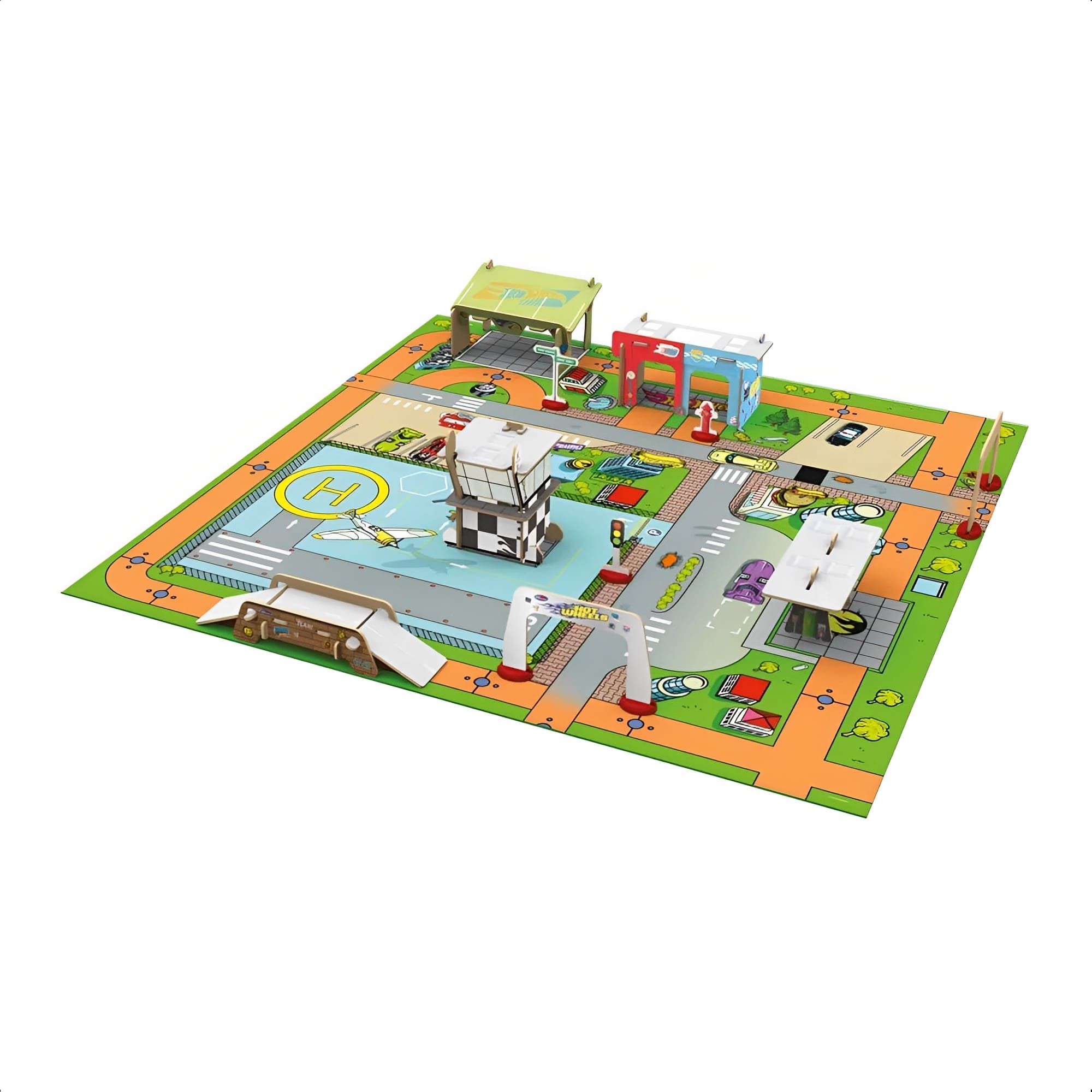 Brinquedo Playset Hot Wheels New City 33 Pç. Infantil +3 Anos Colorido Faz de Conta Xalingo-17398
