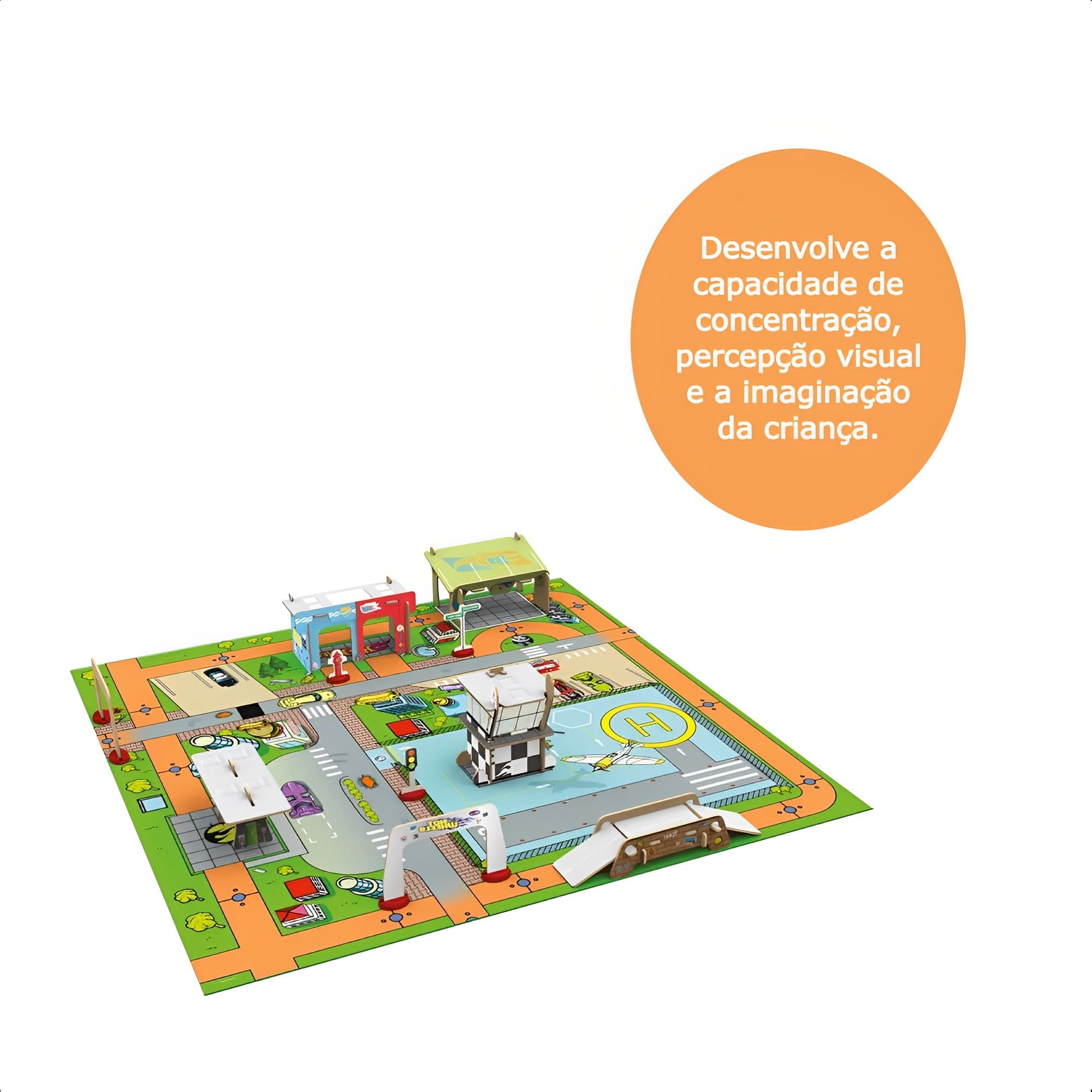 Brinquedo Playset Hot Wheels New City 33 Pç. Infantil +3 Anos Colorido Faz de Conta Xalingo-17398