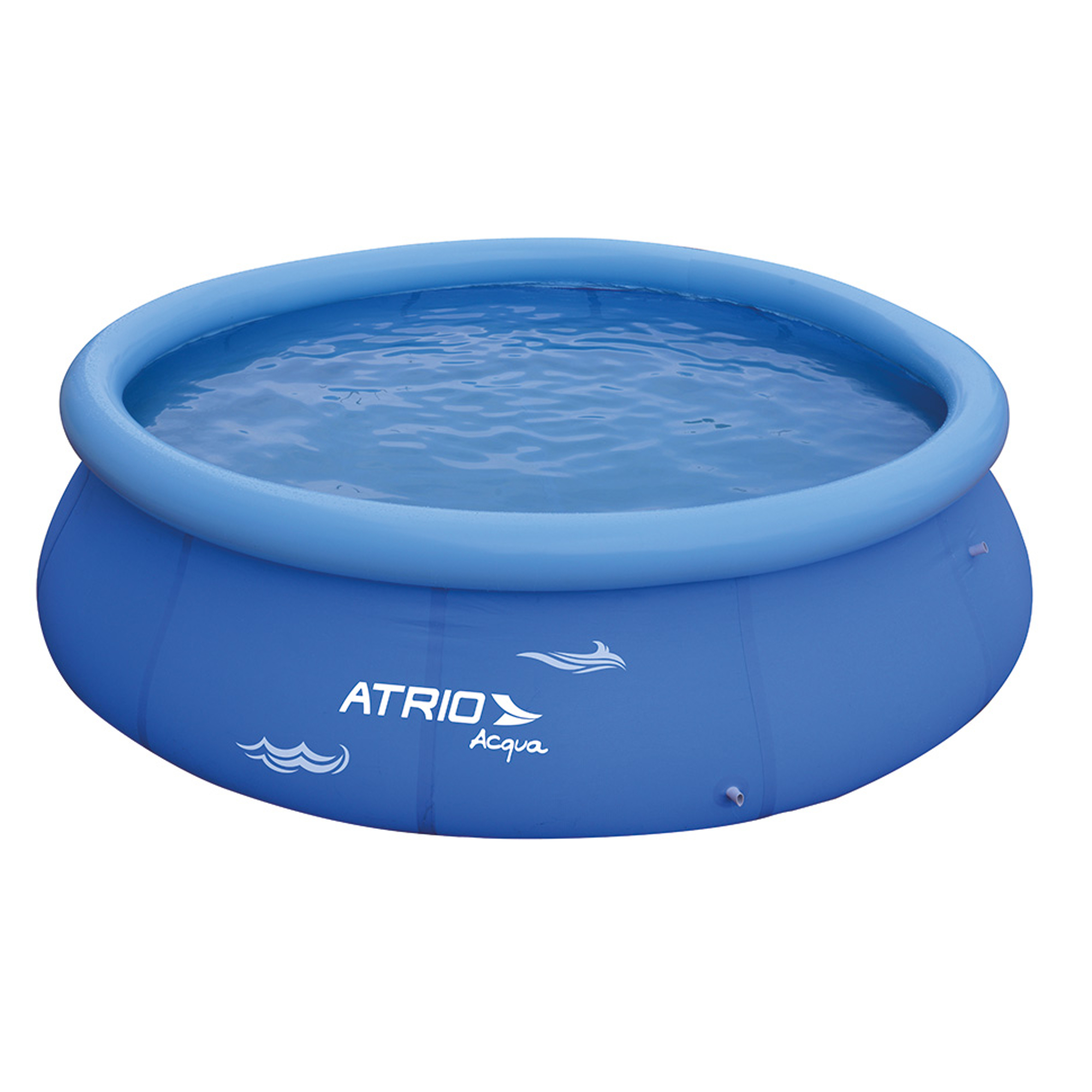 Kit Piscina Inflável Circular PVC Azul 2500L Atrio ES304 + Lona para Cobrir 3x3m
