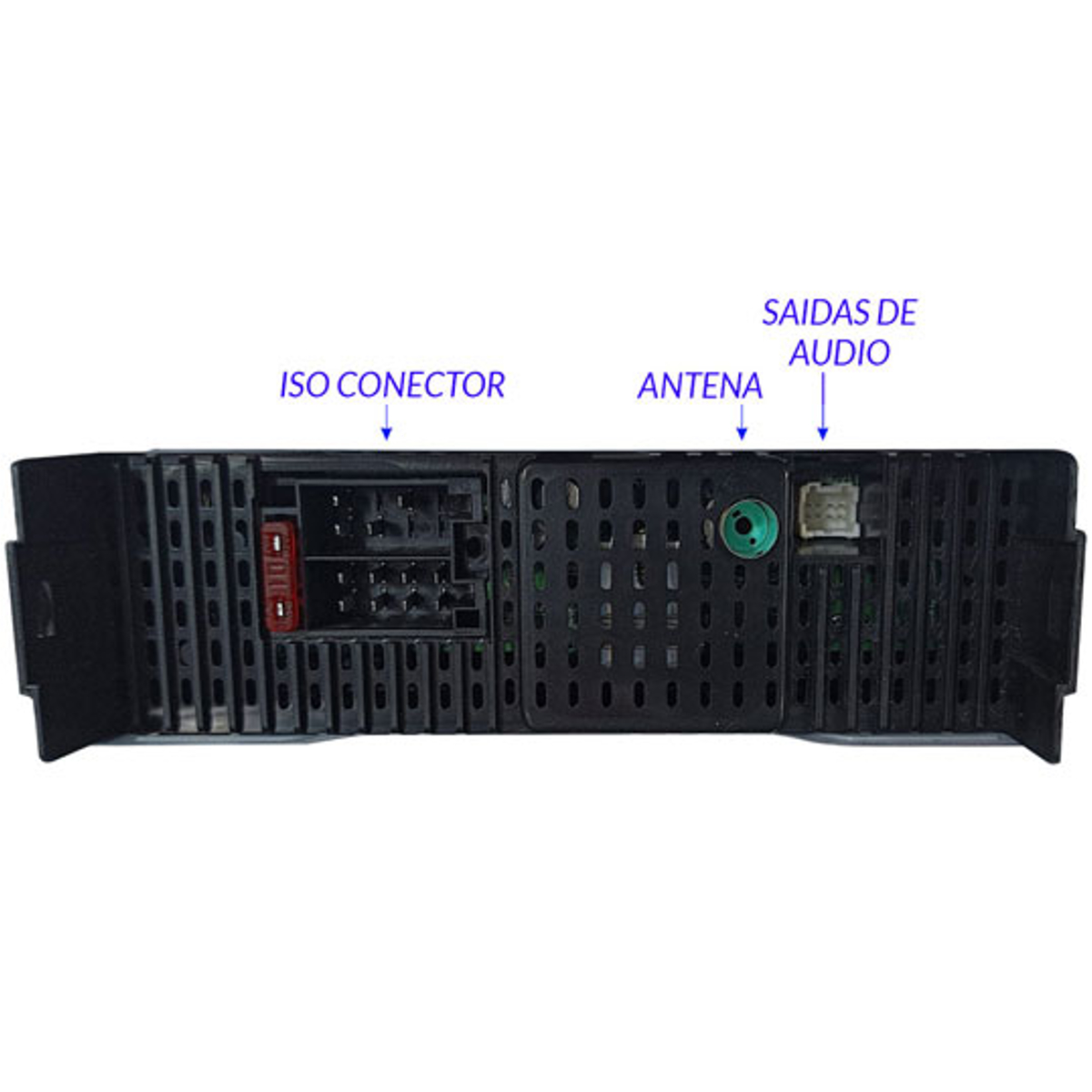 COMP Kit Rádio Automotivo Bluetooth Roadstar Controle Remoto e APP WAY LINK + Par de Alto Falantes 6 polegadas