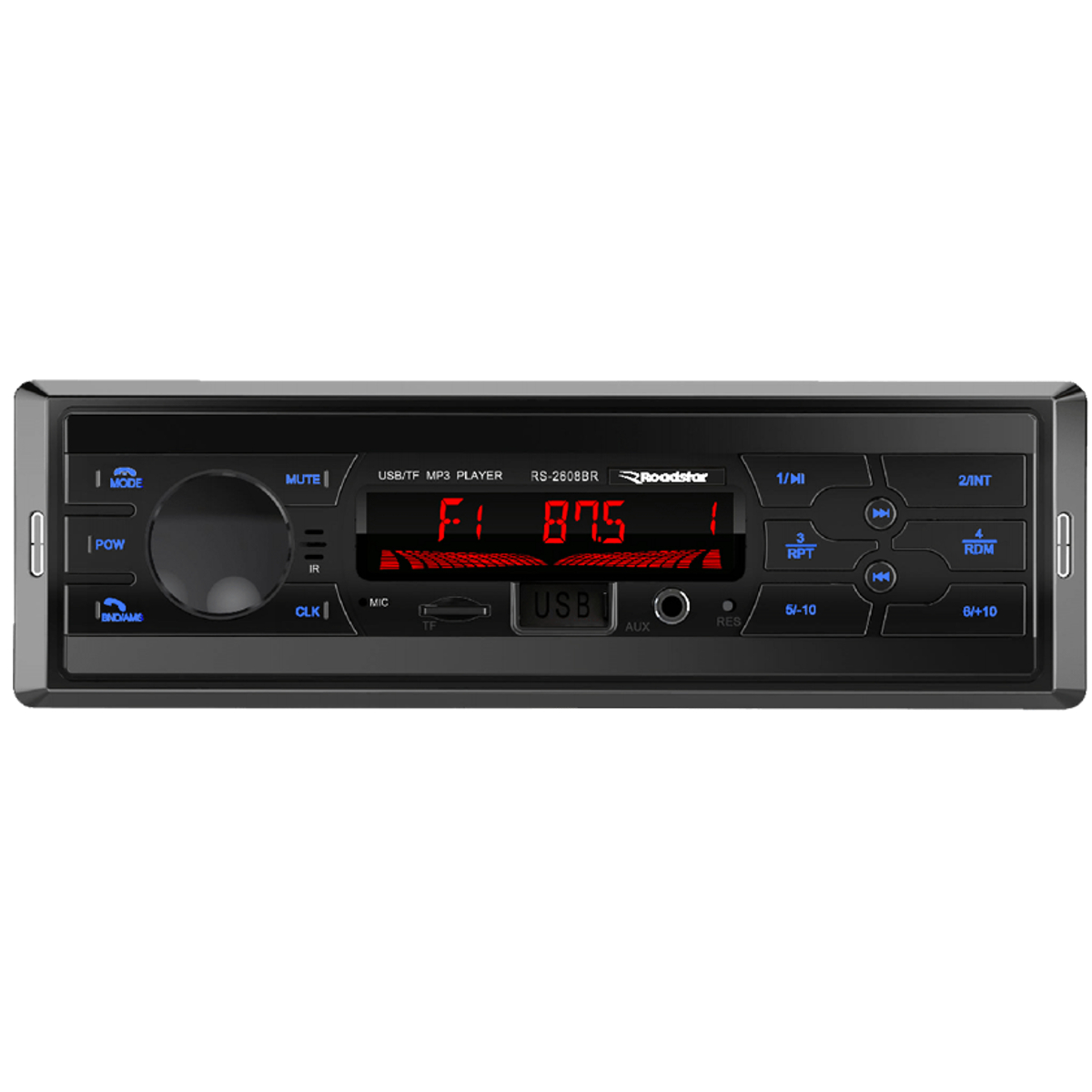 COMP Kit Rádio Automotivo Bluetooth Roadstar Controle Remoto e APP WAY LINK + Par de Alto Falantes 6 polegadas