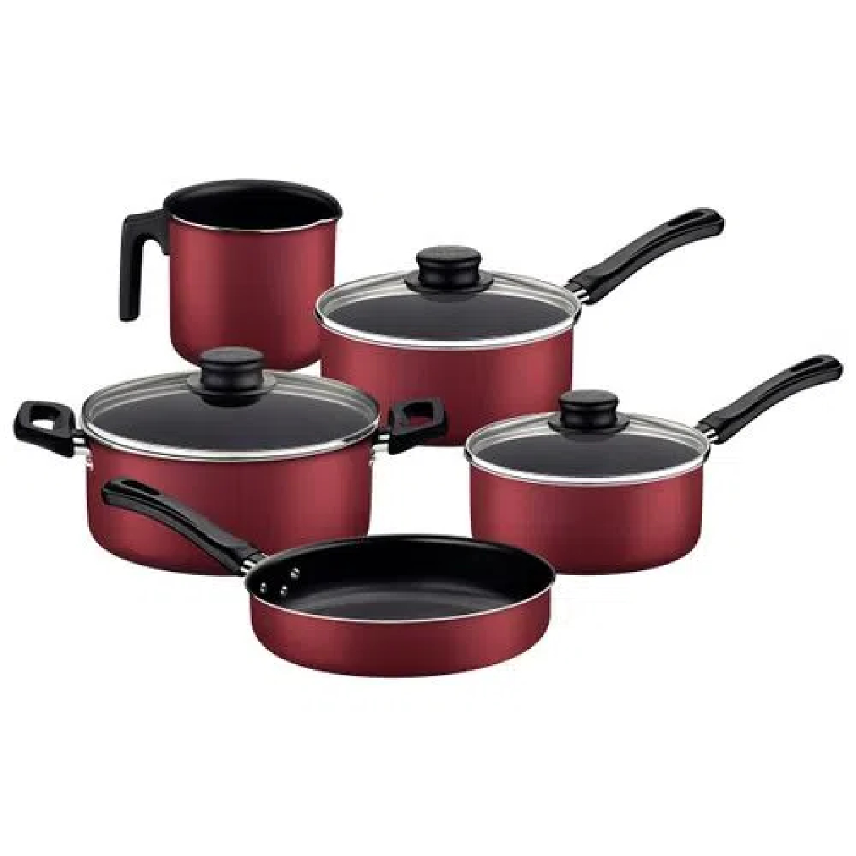 COMP Kit Jogo de Panelas Tramontina Antiaderentes + Fogão Elétrico 2 Bocas 127V Lenoxx