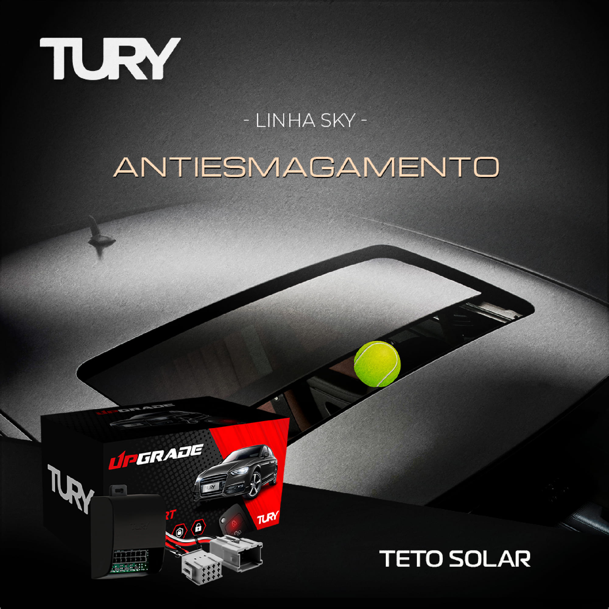 Módulo Teto Solar Sentra/Azera/Frontier/Tiida Antiesmagamento Plug and Play Tury - SKY1.0I