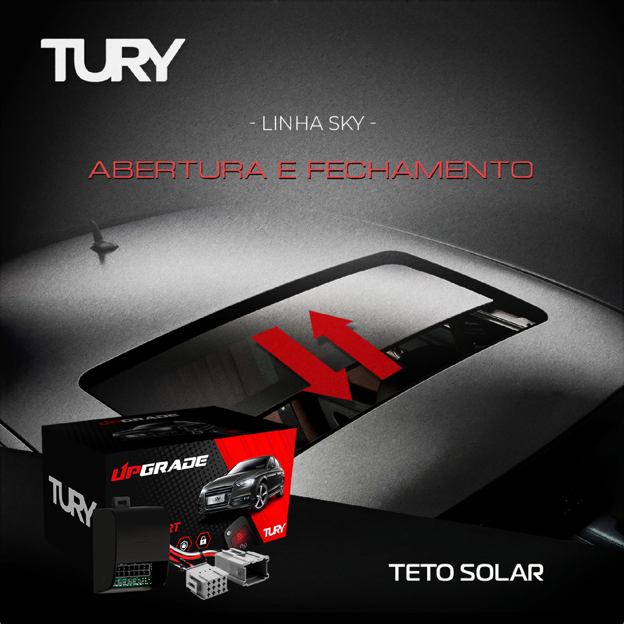 Módulo Teto Solar Sentra/Azera/Frontier/Tiida Antiesmagamento Plug and Play Tury - SKY1.0I